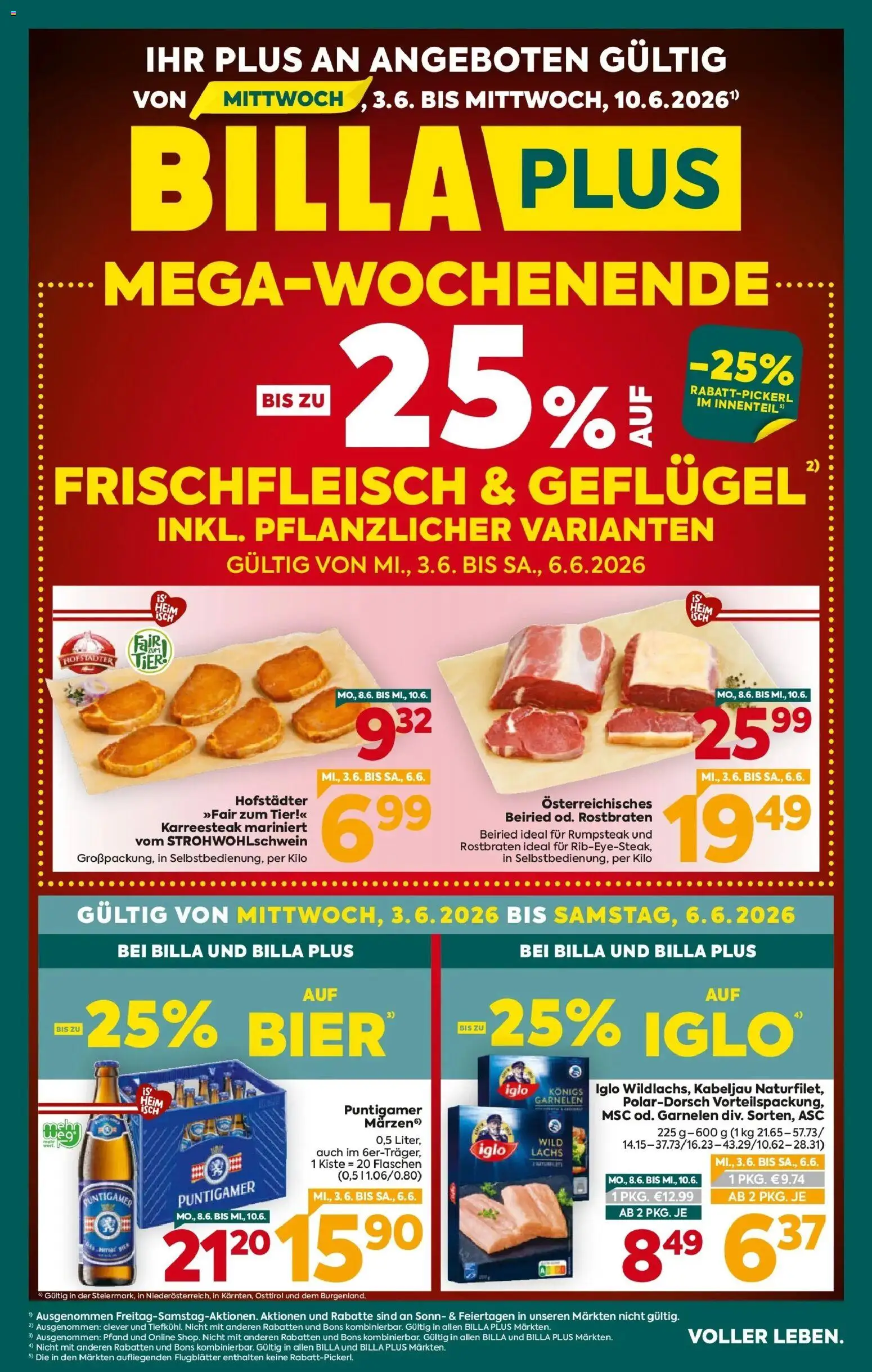 Billa Plus Flugblatt - Steiermark gültig ab 03.06.2026 | Seite: 1 | Produkte: Bier