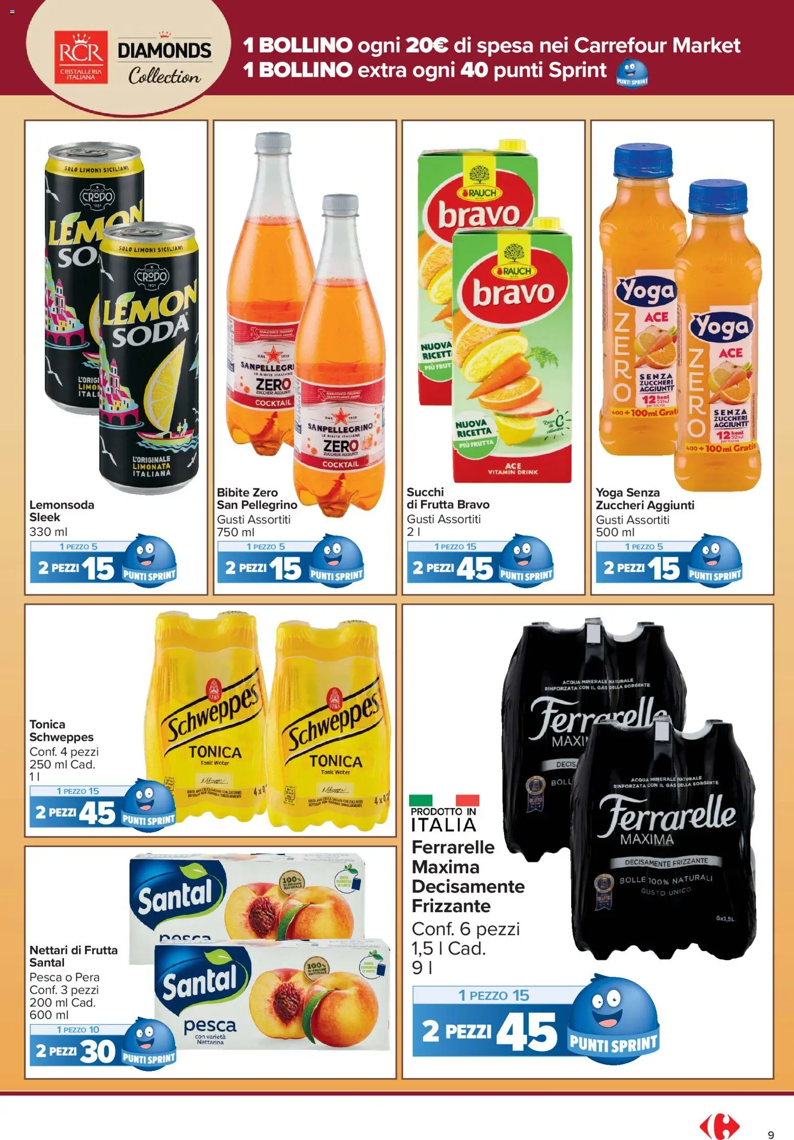 Volantino Carrefour del 13/10/2026 | Pagina: 9 | Prodotti: Limonata, Pesca, Bibite, Limoni