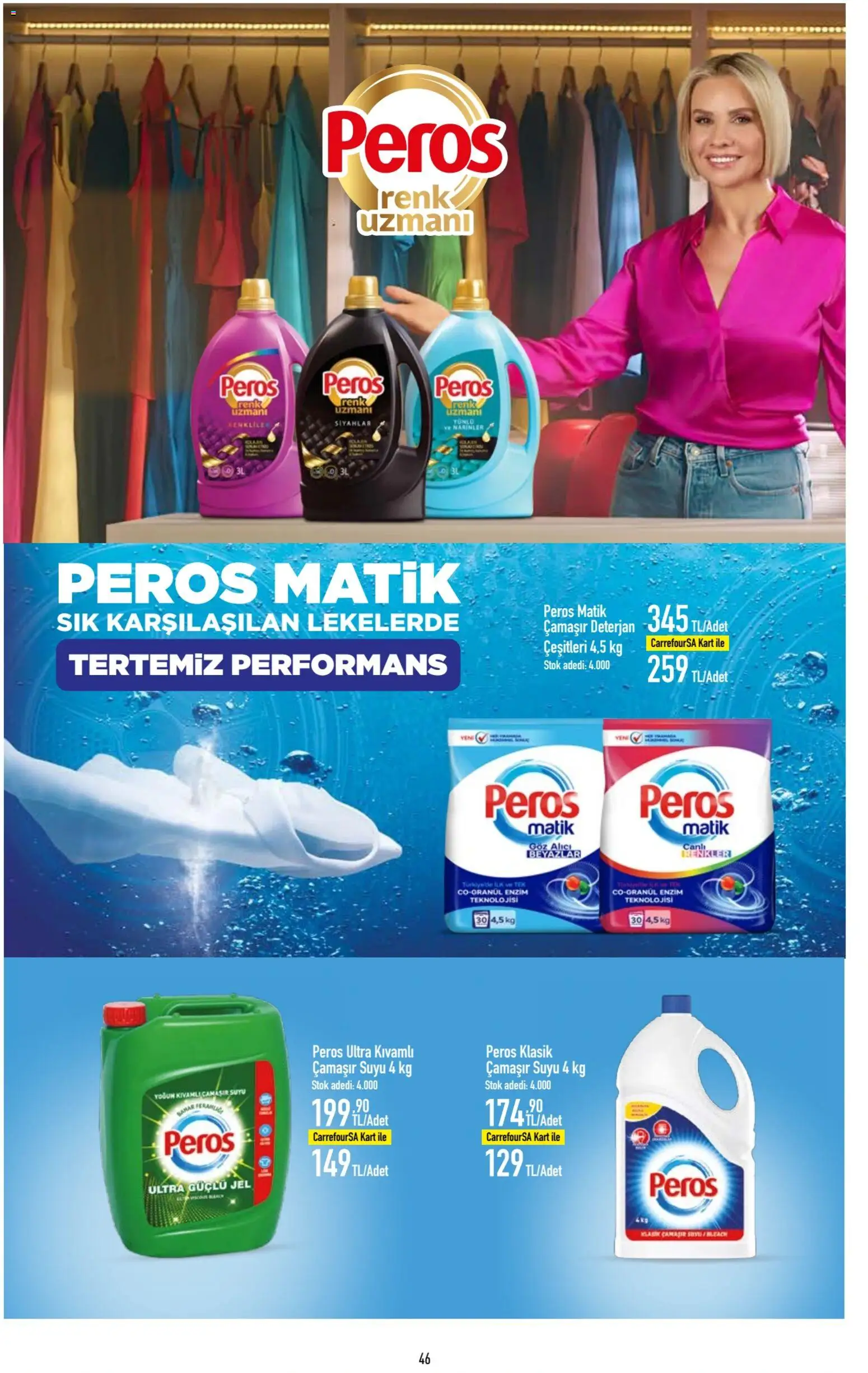 CarrefourSA Katalog - 06 Ağustos 2026 tarihinden itibaren geçerlidir | Sayfa: 46 | Ürünler: Deterjan