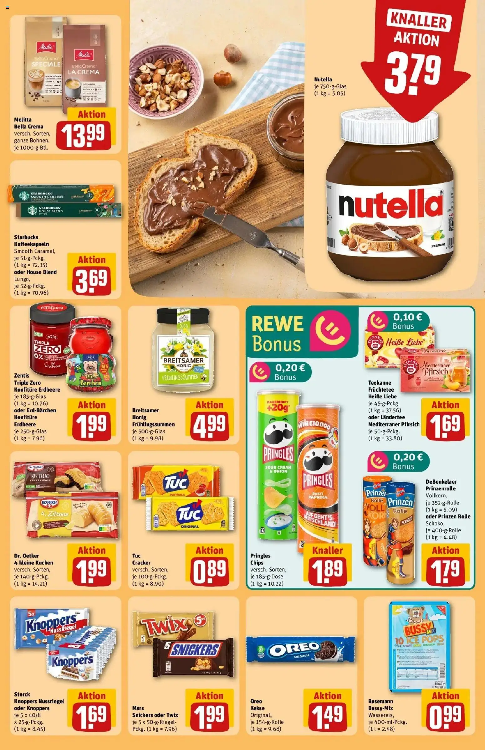 Rewe Prospekt Hamburg 50 (Altona)	 – gültig ab 10.05.2026 | Seite: 33 | Produkte: Paprika, Pfirsich, Kuchen, Chips