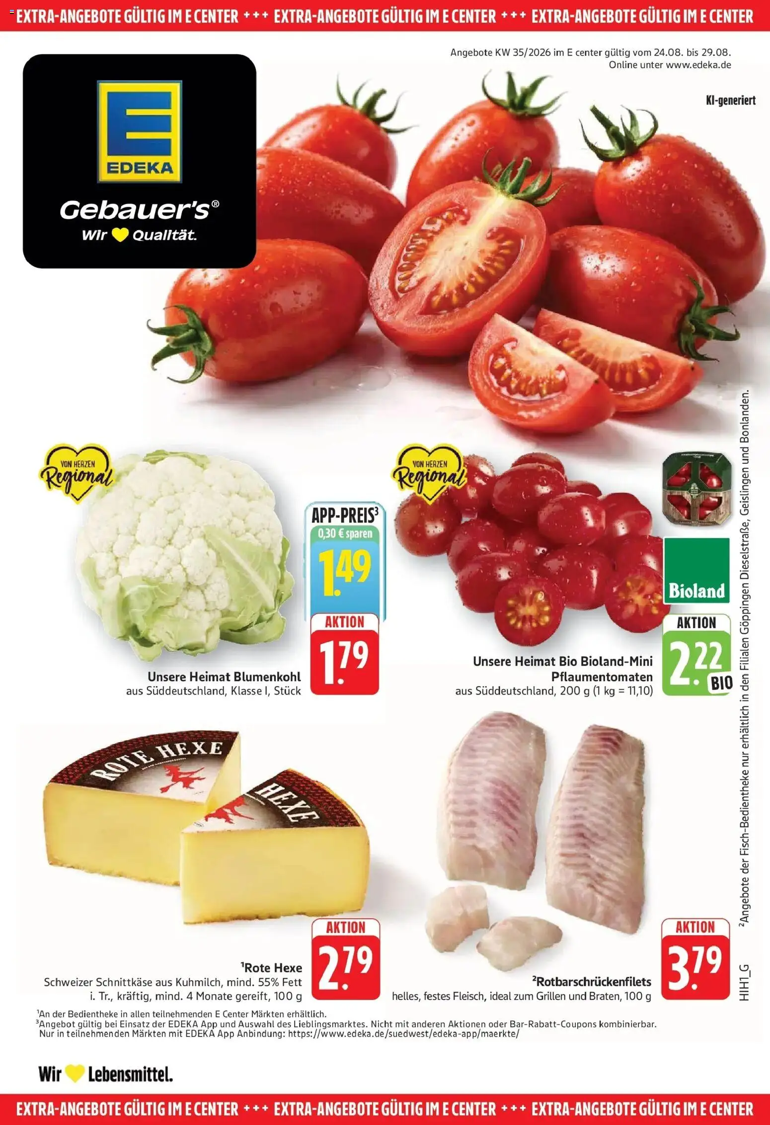 E center Prospekt Eislingen (ab 24.08.2026) zum Blättern | Seite: 21 | Produkte: Blumenkohl