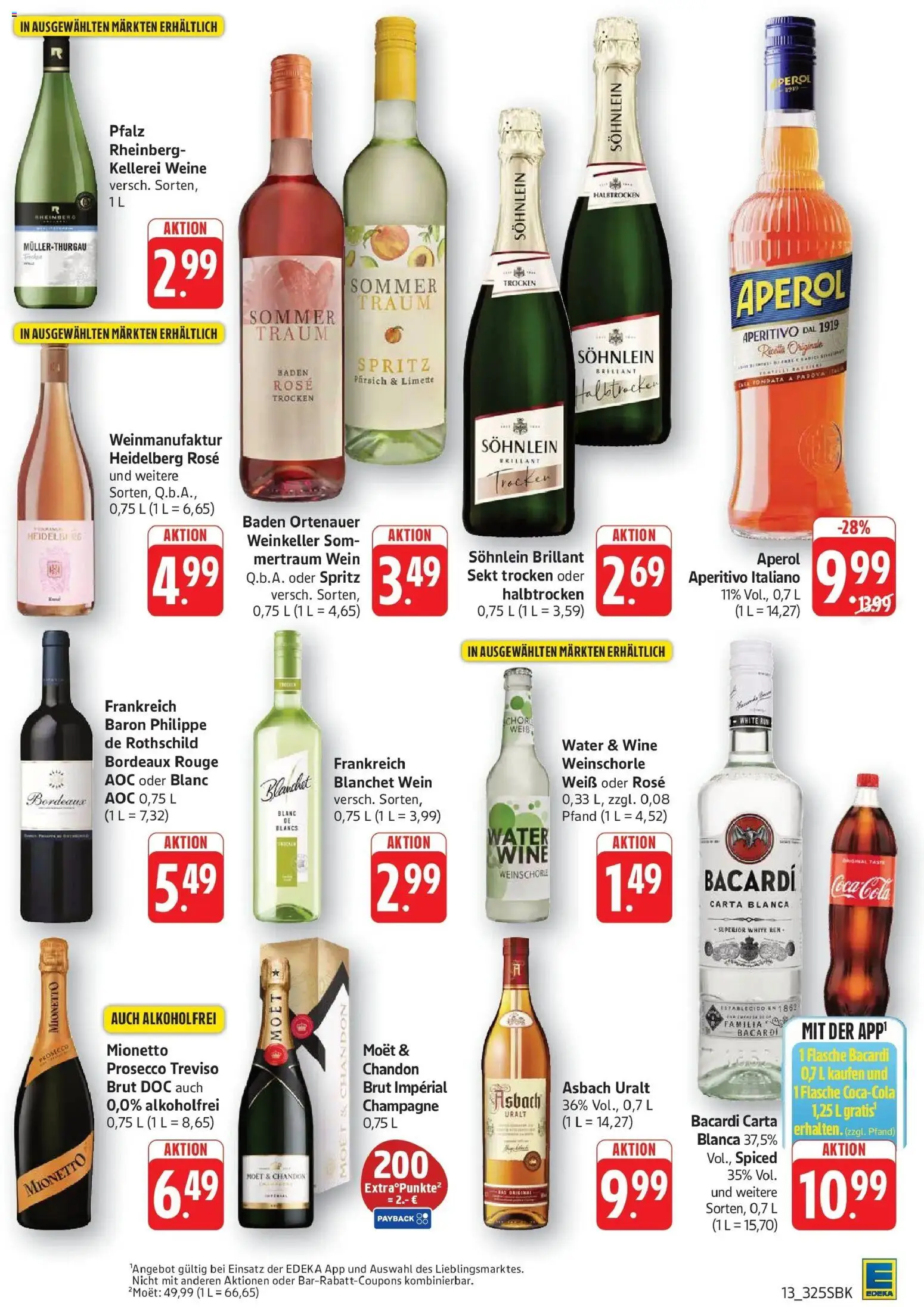 Edeka Prospekt Walldorf (ab 14.09.2026) » Angebote Online | Seite: 13 | Produkte: Coca cola, Sekt, Pfirsich, Asbach