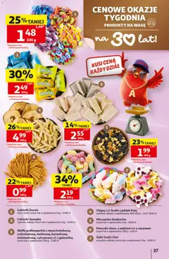 Pogląd oferty "Auchan gazetka - 30 Lat Hipermarket" - ważna od 28.05.2026 | Strona: 37 | Produkty: Cukierki zozole, Cukierki jamajka, Cukierki, Frytki