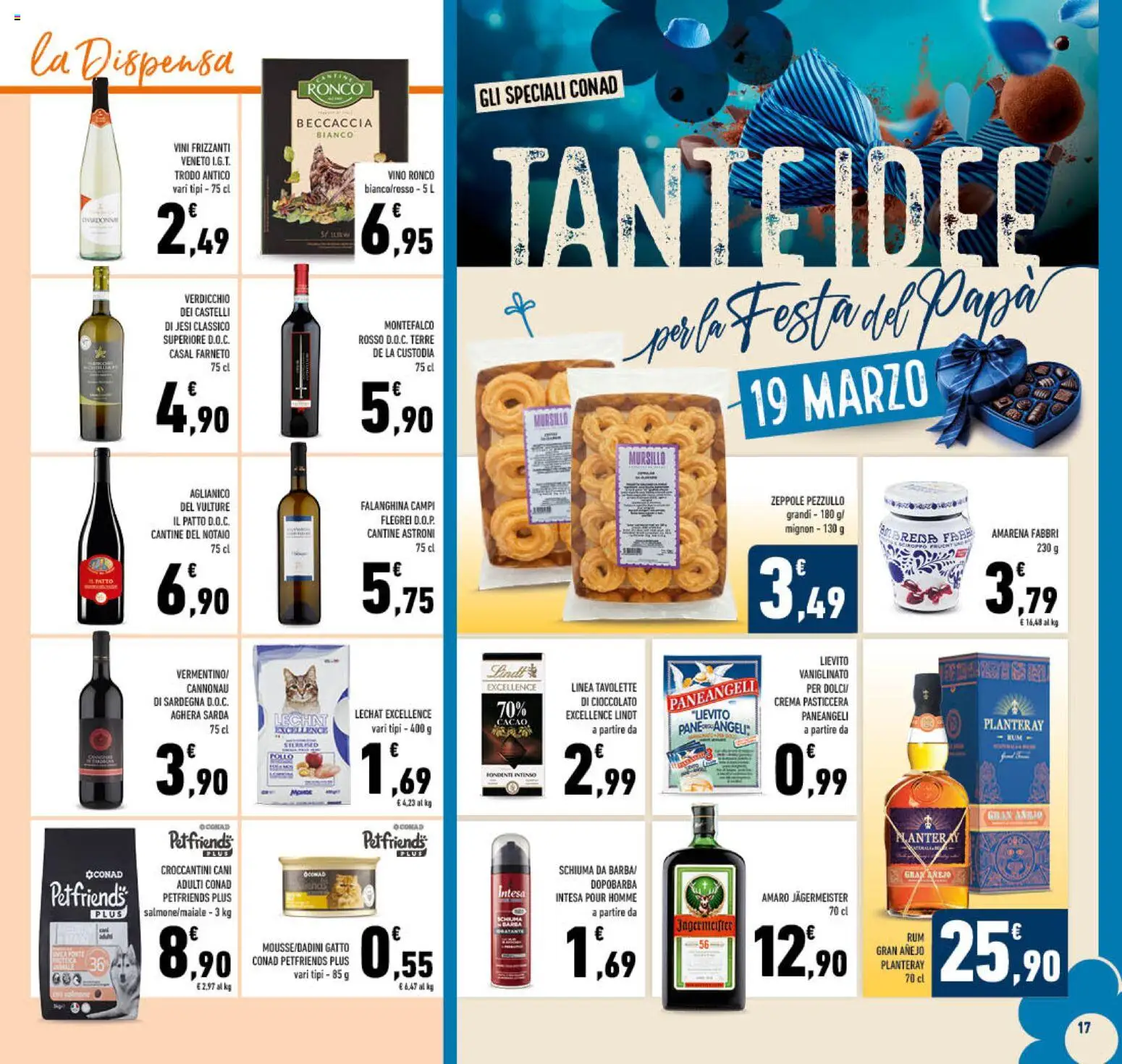 Volantino Conad del 11.03.2026 | Pagina: 17 | Prodotti: Dopobarba, Pane, Vino, Rum