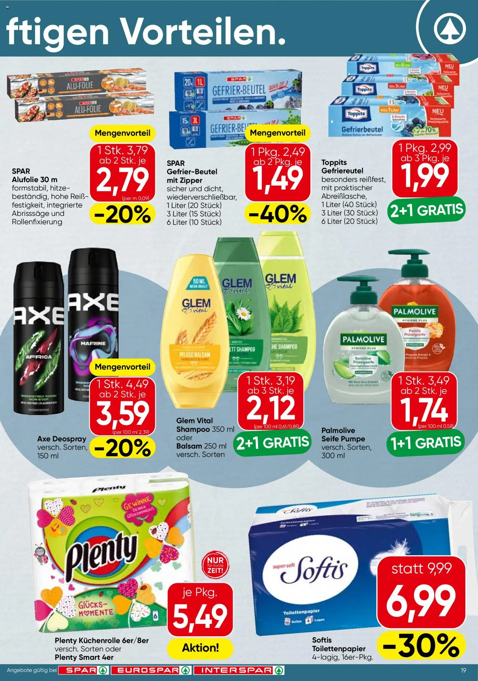 Spar Flugblatt gültig ab 08.10.2026 | Seite: 19 | Produkte: Shampoo, Seife