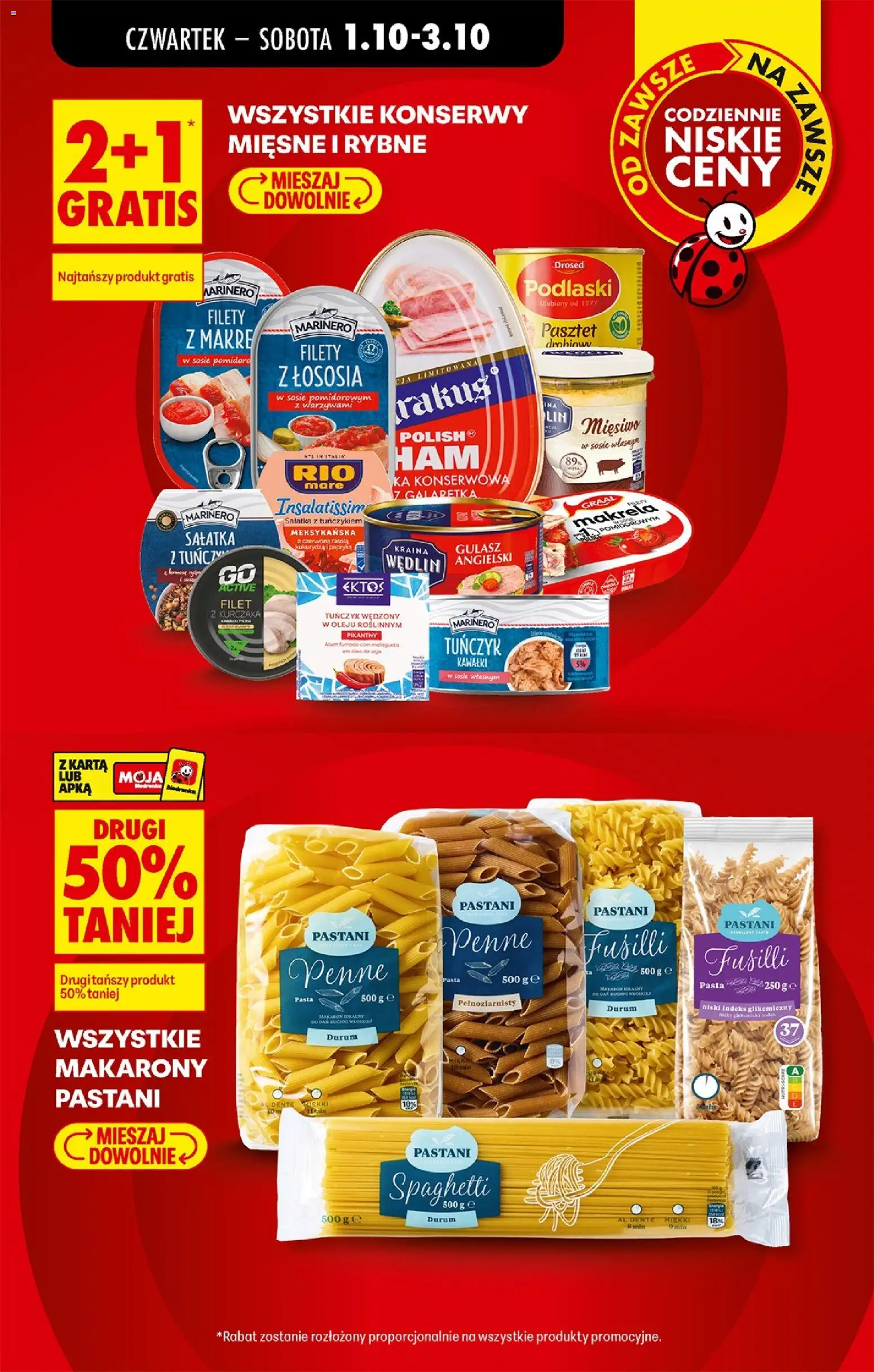 Biedronka Polsko leták - Codziennie niskie ceny od 01.10.2026 | Strana: 7 | Produkty: Penne, Makrela, Filet, Makarony