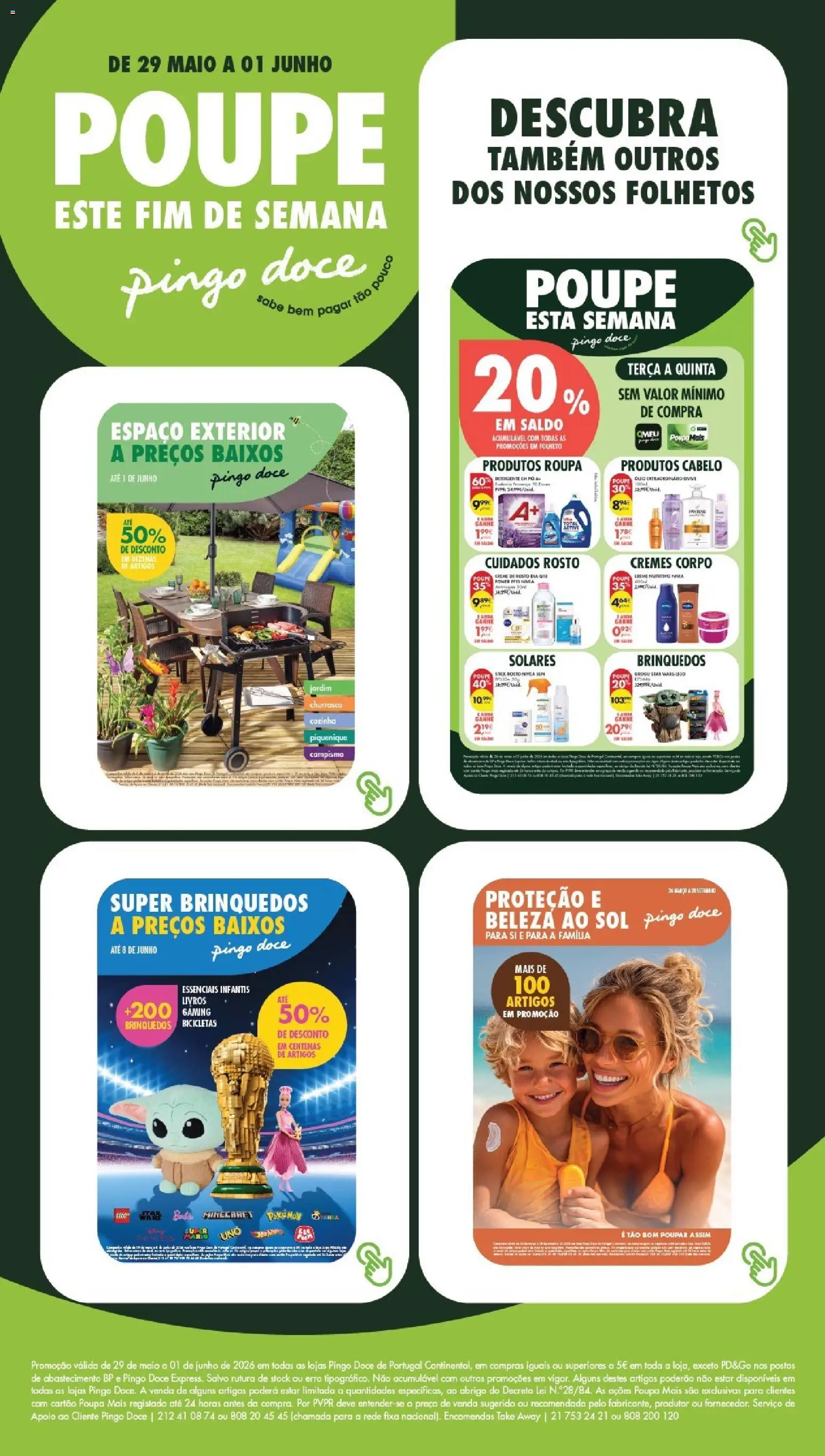 Pingo Doce Poupe Este Fim de Semana │ válido de 29.05.2026 | Página: 20 | Produtos: Pó, Detergente, Doces, Creme
