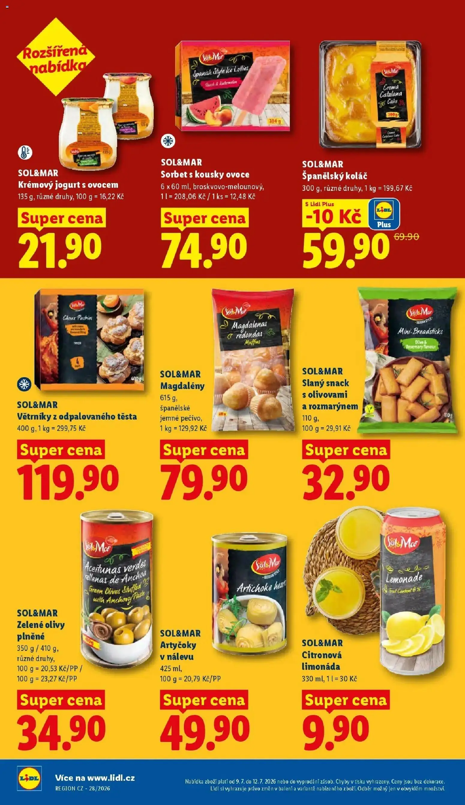Lidl aktuální leták od 09.07.2026 | Strana: 20 | Produkty: Ovoce, Jogurt, Crema, Artyčoky