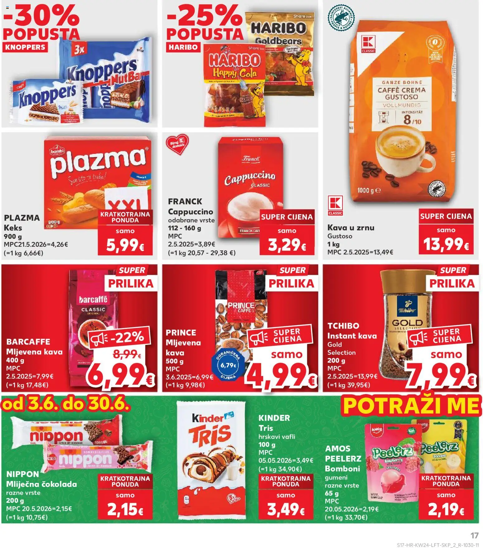 Kaufland HR akciós ujság - amely érvényes a következő dátumtól: 10.06.2026 | Oldal: 17 | Termékek: Cappuccino, Cola