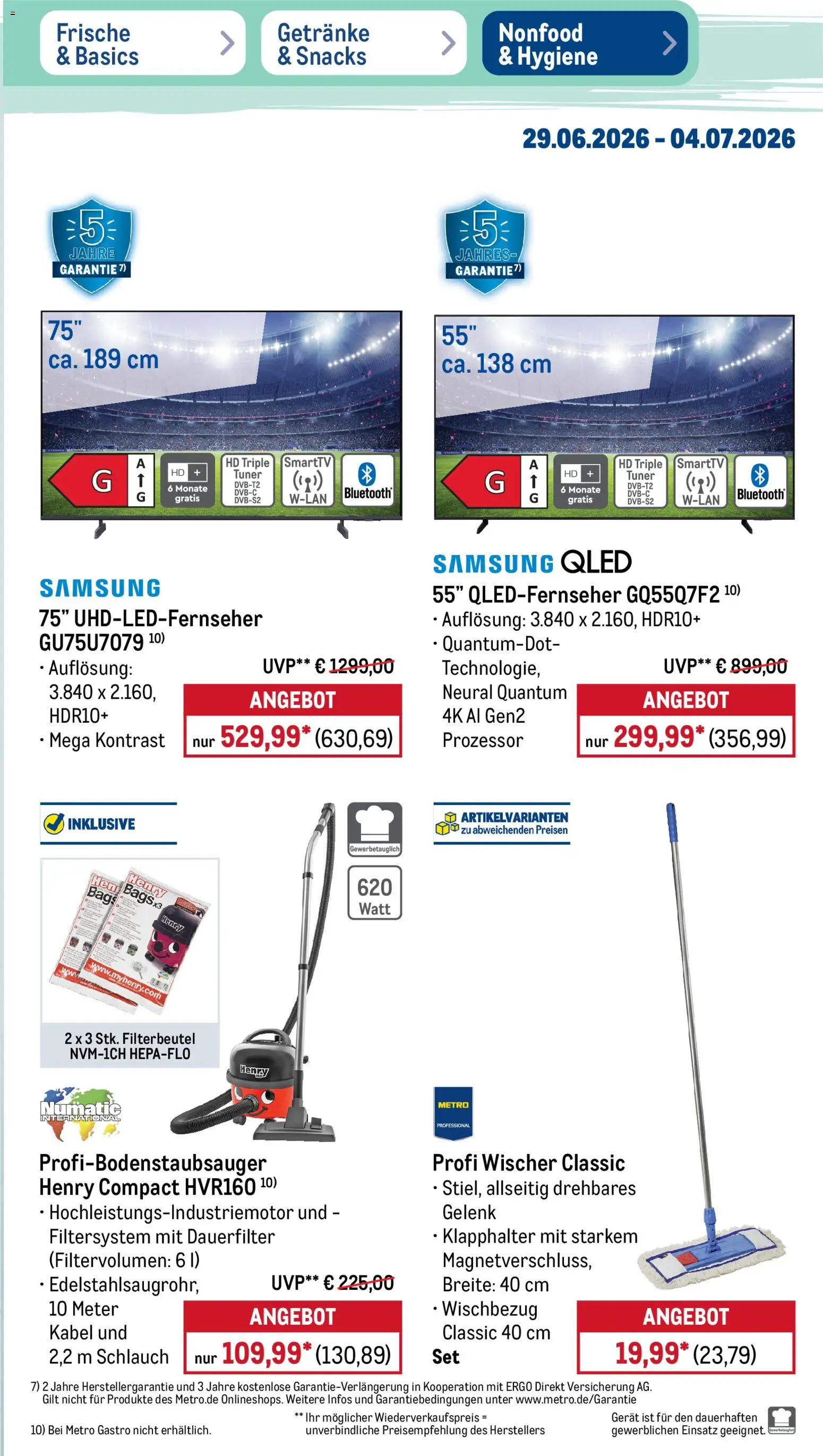 Metro Non Food & Hygiene – gültig ab 29.06.2026 | Seite: 5 | Produkte: Kabel, Samsung