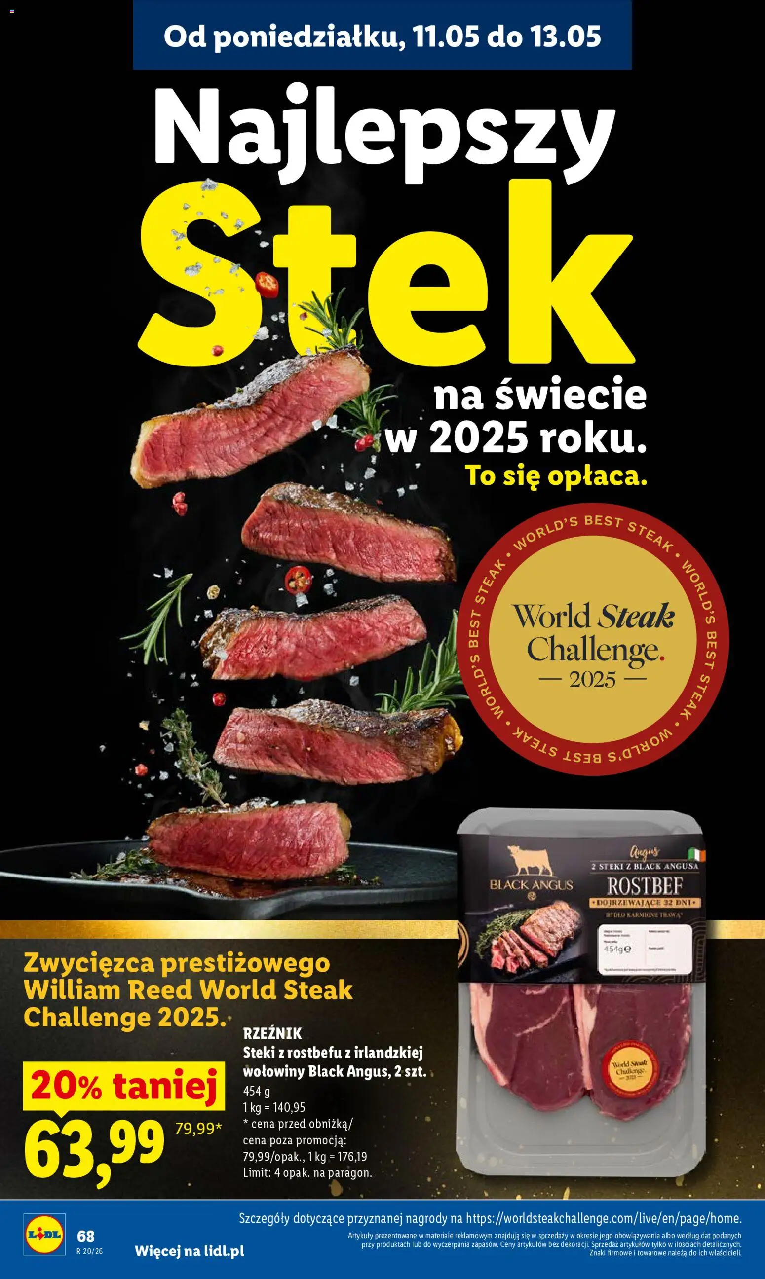 Lidl Polsko leták od 11.05.2026 | Strana: 68 | Produkty: Steak