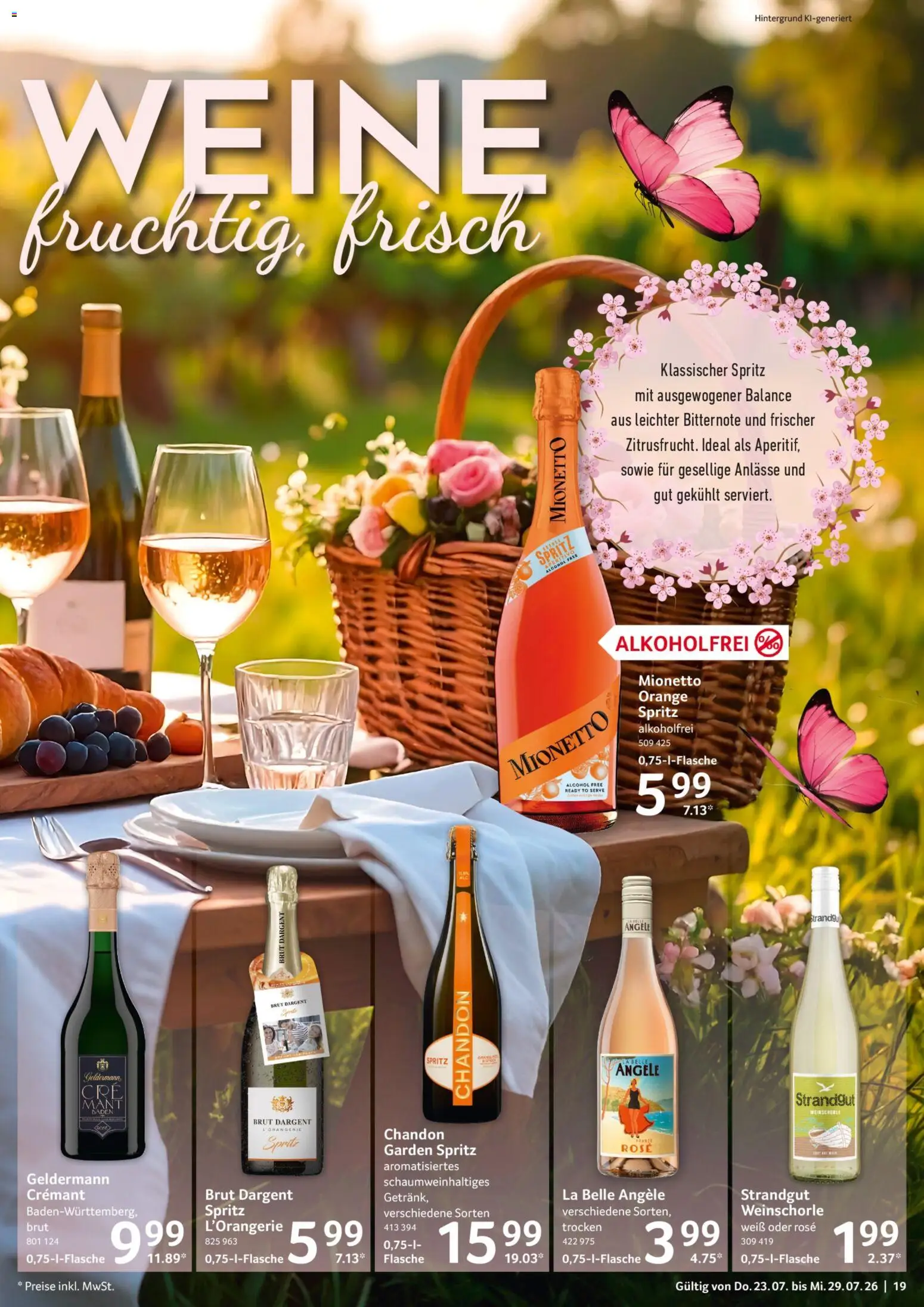 Selgros Prospekt – gültig ab 23.07.2026 | Seite: 19 | Produkte: Weinschorle, Brut dargent