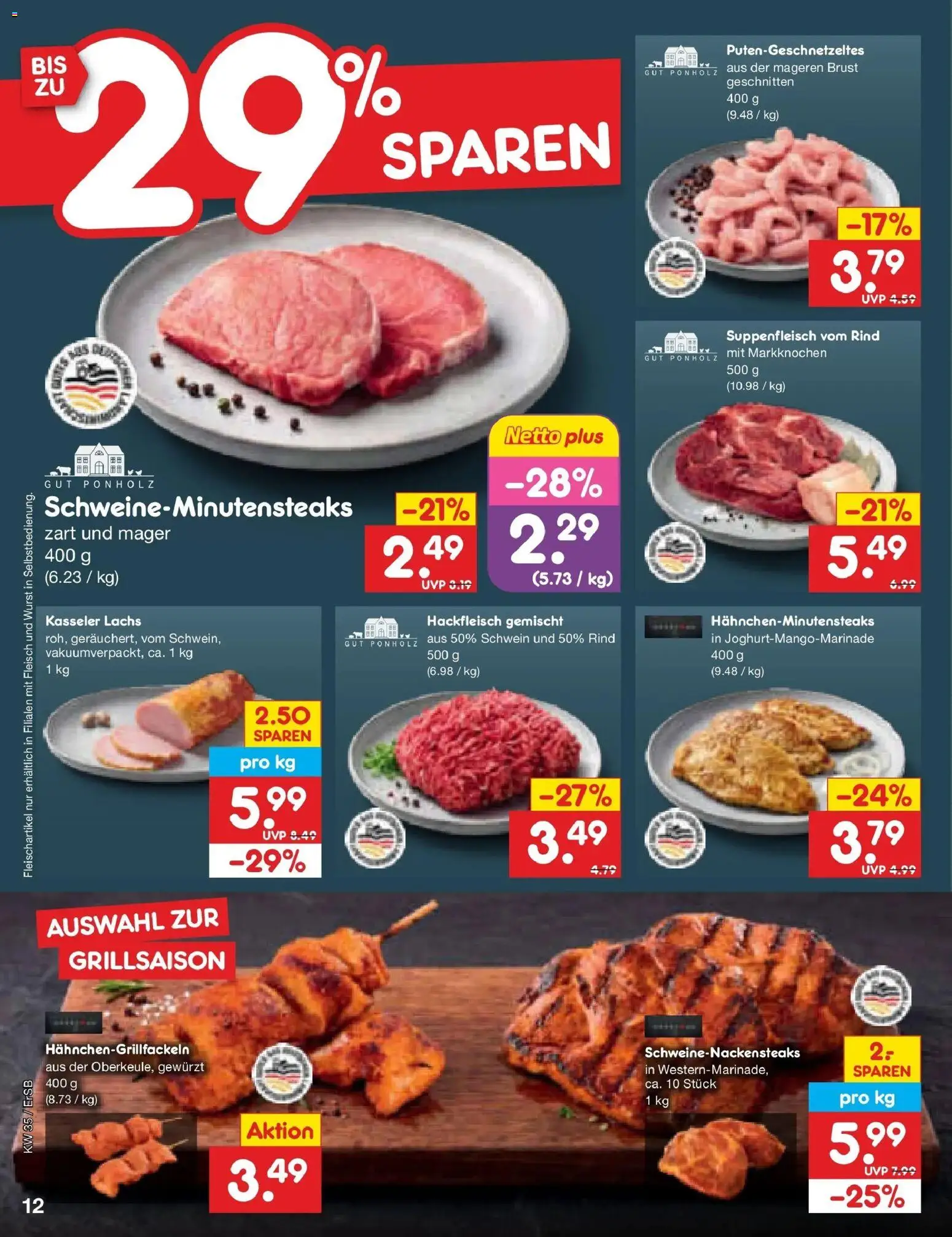 Netto Marken-Discount Prospekt Naumburg (ab 24.08.2026) » Angebote | Seite: 18 | Produkte: Lachs, Suppenfleisch, Fleisch, Hackfleisch