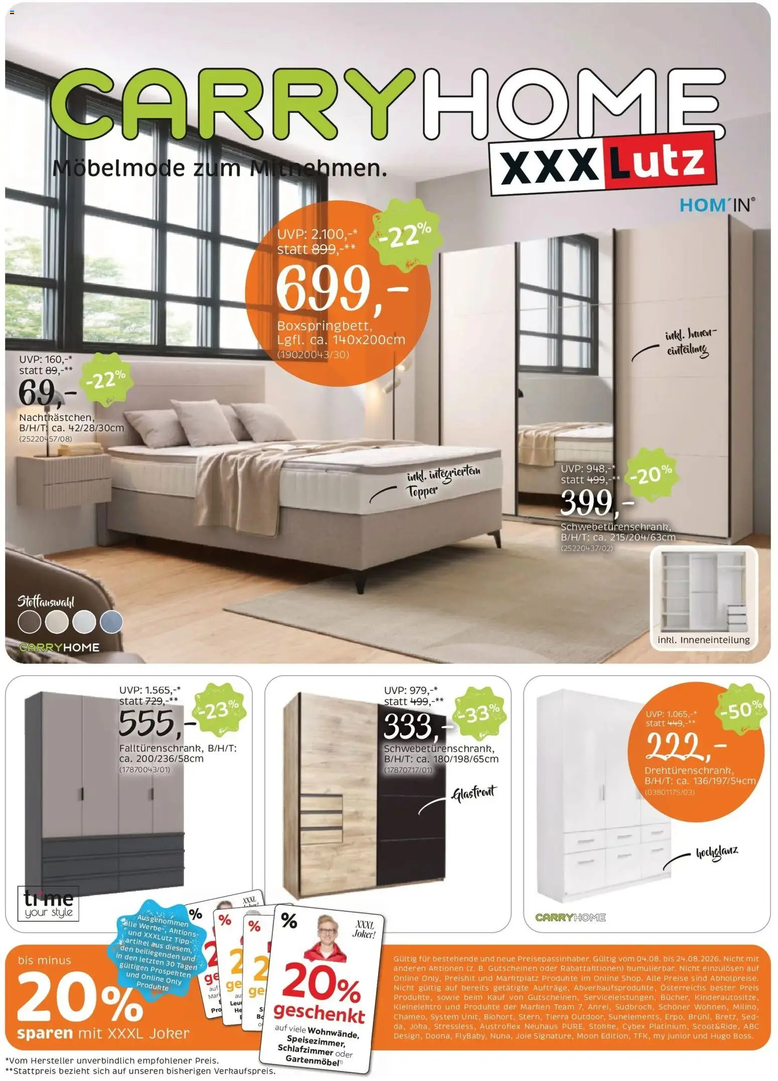 XXXLutz Schlafzimmer gültig ab 04.08.2026 | Seite: 1
