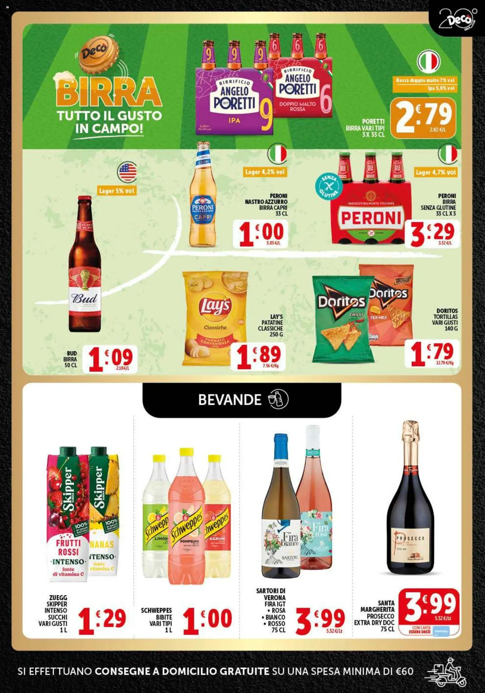 Volantino Decò del 08.06.2026 | Pagina: 5 | Prodotti: Birra, Patatine, Prosecco, Pompelmo