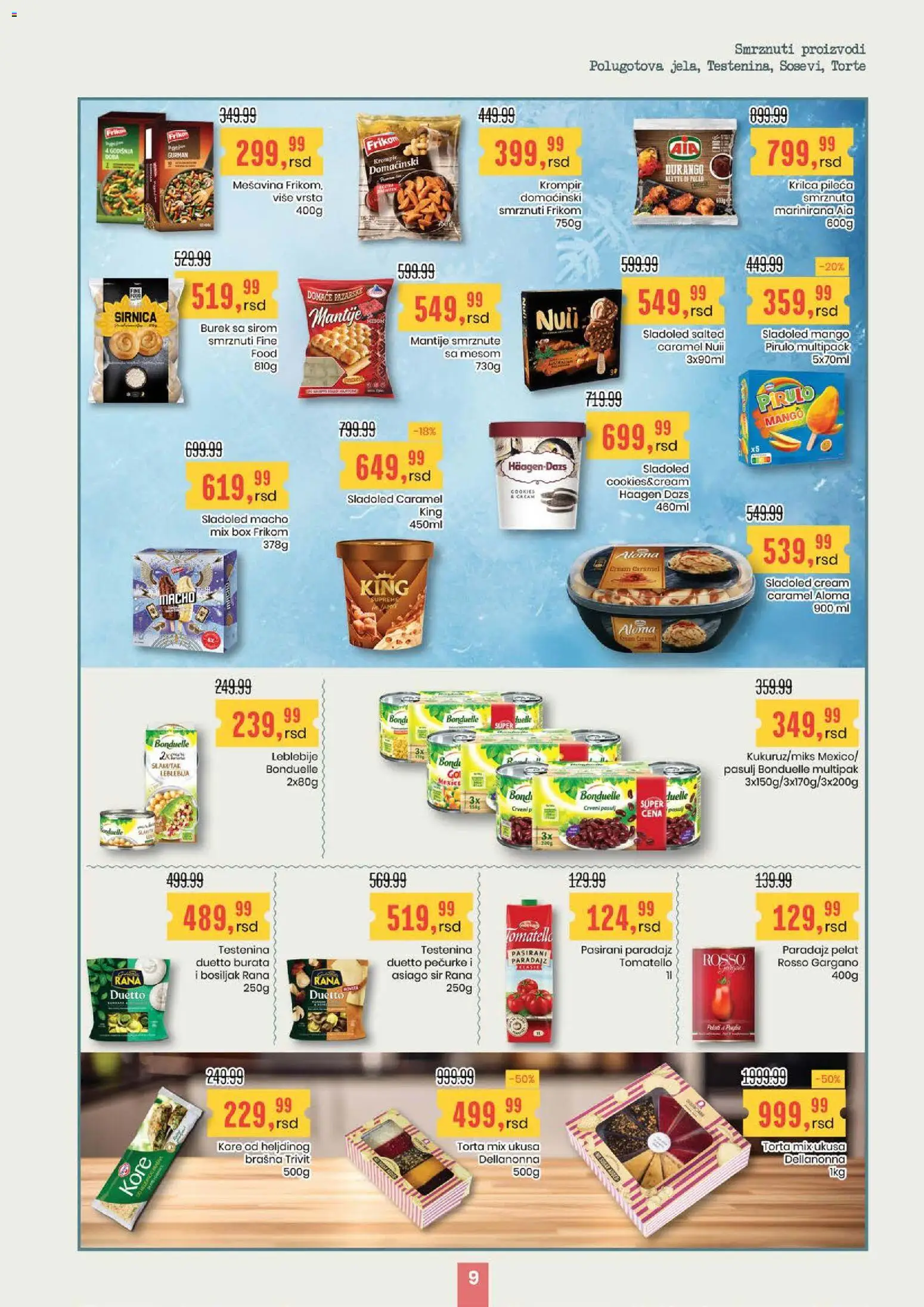 Aroma Market katalog - važi od 28.05.2026 | Strana: 9 | Proizvode: Leblebije, Krompir, Sir, Paradajz