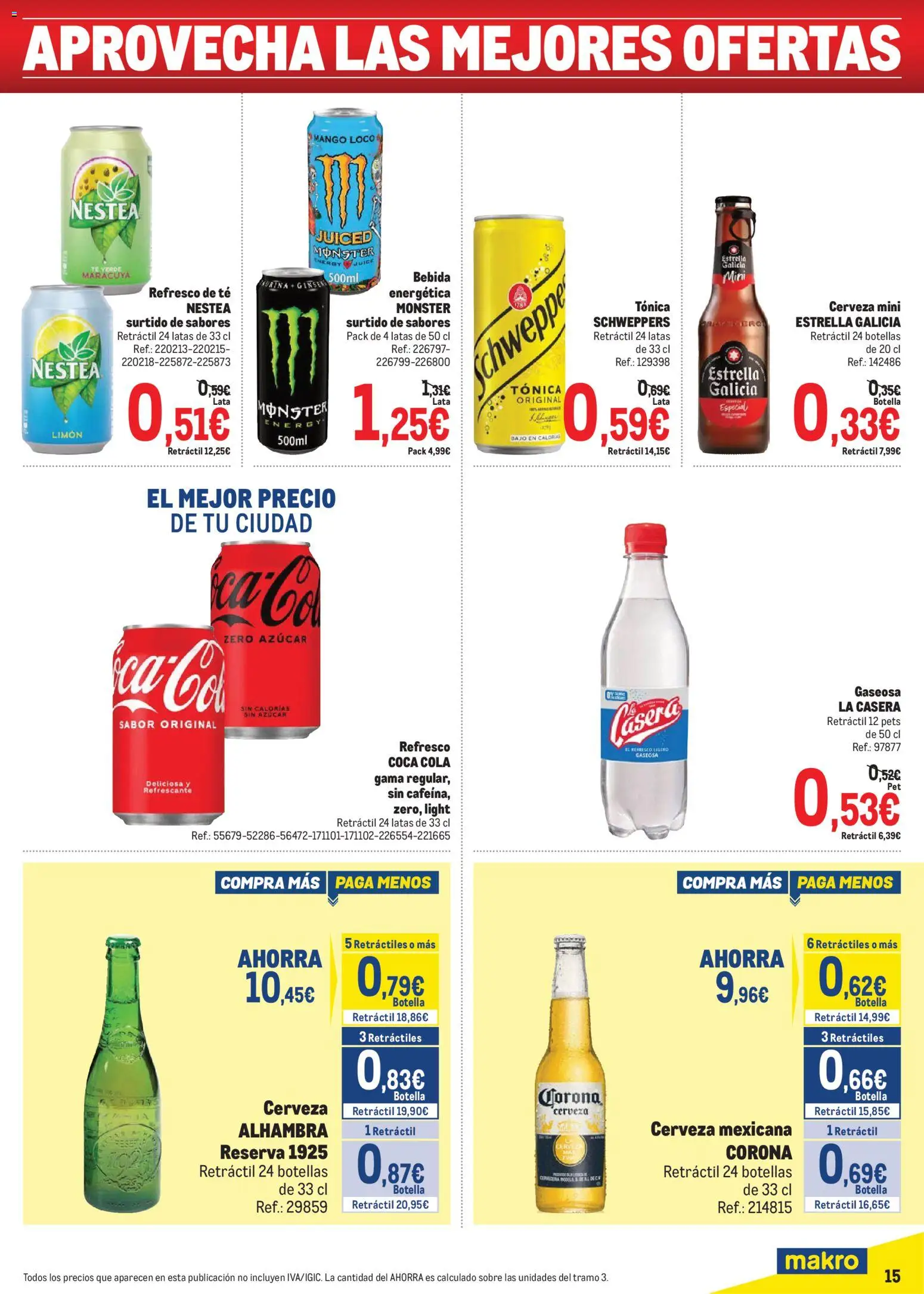 Makro Precios Centro │ válido desde el 07/09/2026 | Página: 15 | Productos: Bebida energética, Limón, Mango, Azúcar