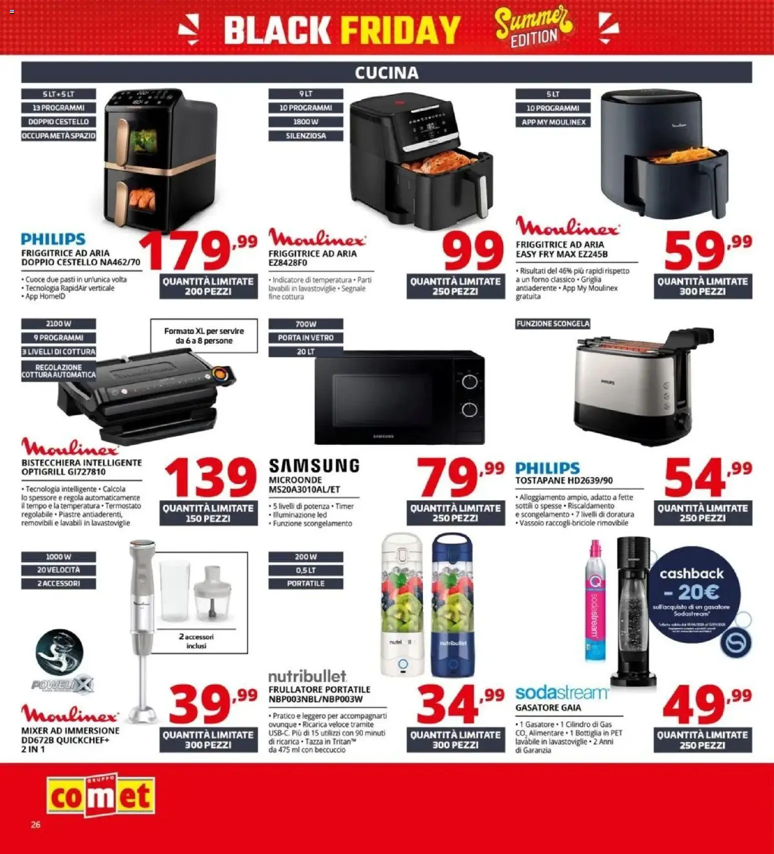 Nuovo Comet - Summer Black Friday da Comet! dal 04/06/2026 > offerte anteprima 🛍️ | Pagina: 26 | Prodotti: Friggitrice ad aria, Gasatore, Bottiglia, Samsung