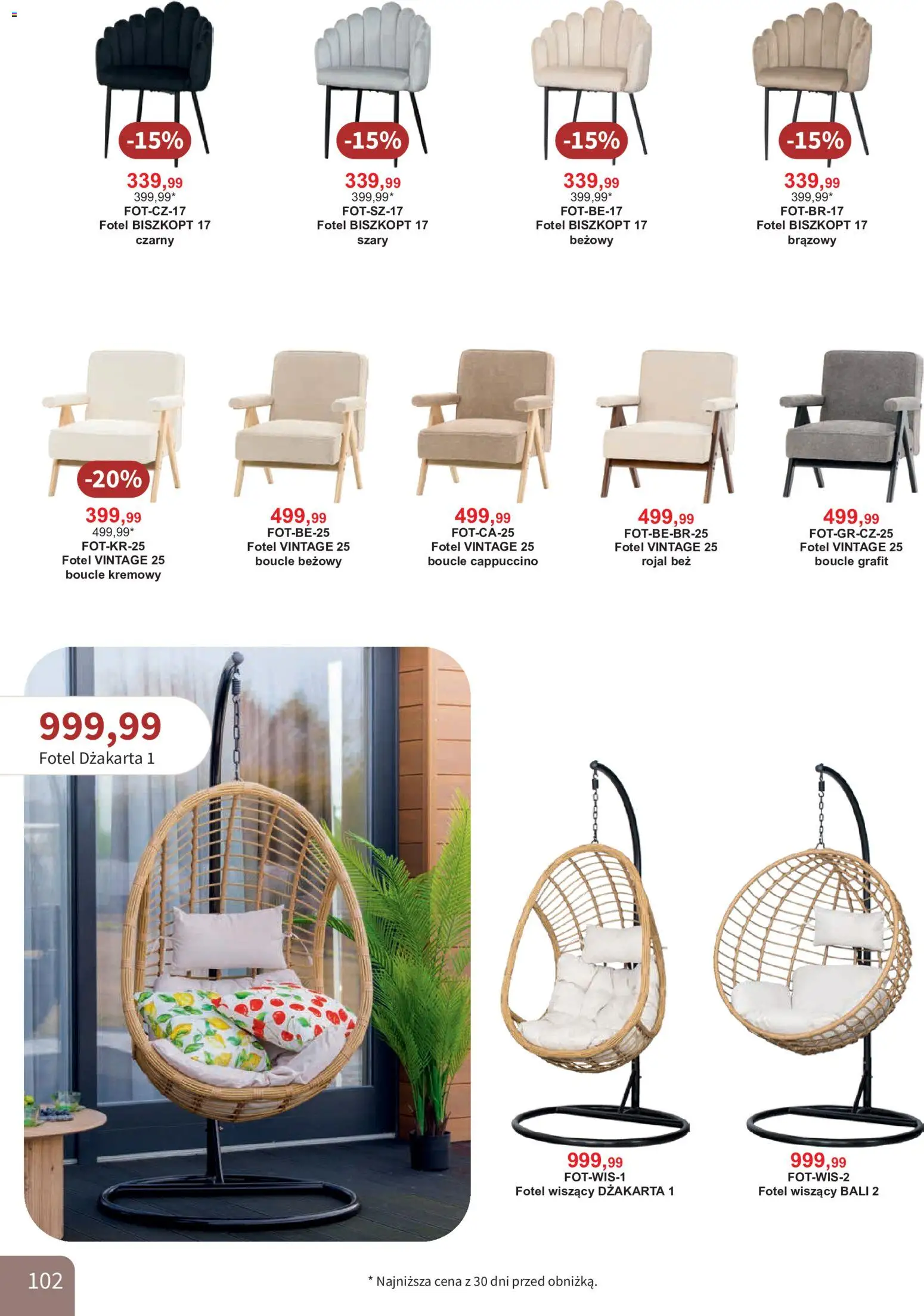 Bodzio Katalog od 01.08.2026 | Strona: 102 | Produkty: Cappuccino, Fotel