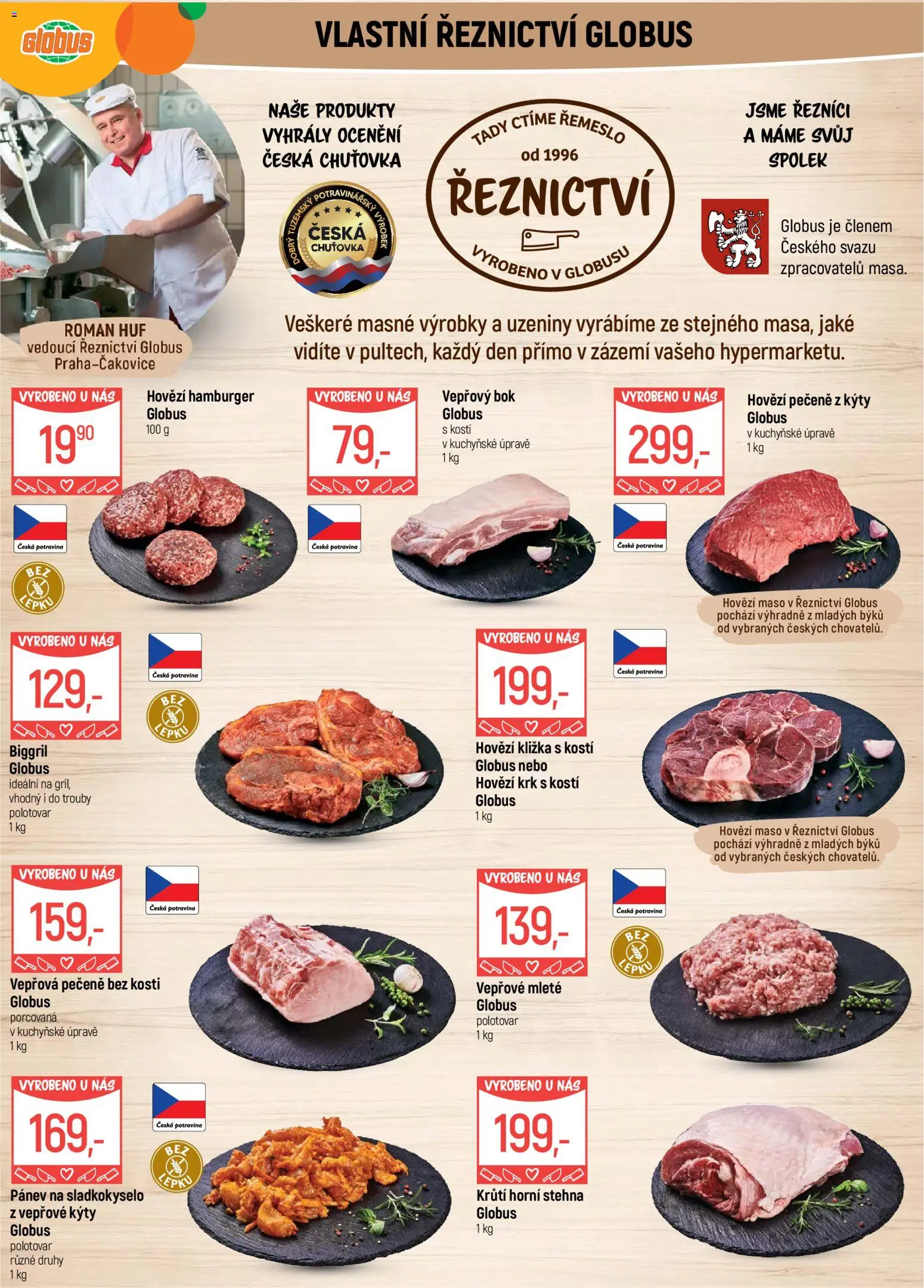 Globus leták od 12.08.2026 | Strana: 5 | Produkty: Kližka, Vepřový bok, Hovězí kližka, Uzeniny