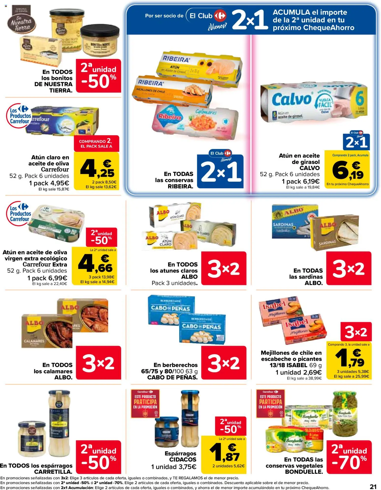 Carrefour Market folleto │ válido desde el 26.05.2026 | Página: 21 | Productos: Berberechos, Aceite, Νερό καρύδας, Aceite de oliva