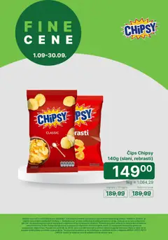 Univerexport katalog Chipsy tim za popust fin - pregled Univerexport kataloga - važi od 01.09.2026