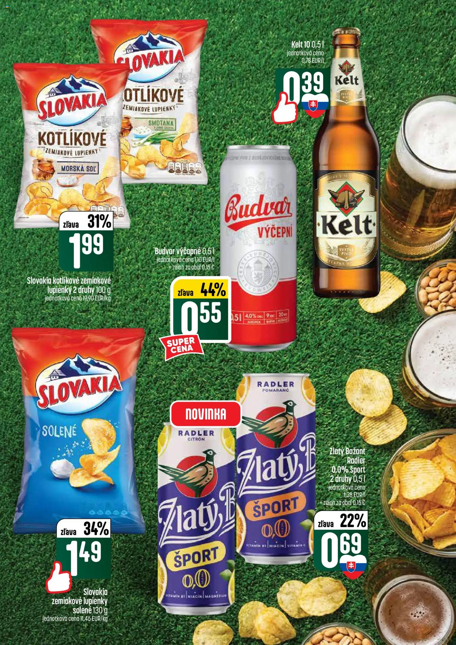 Nové COOP Jednota akcie – leták je platný od 02.07.2026 | Strana: 41 | Produkty: Kelt, Budvar, Zlatý Bažant, Soľ