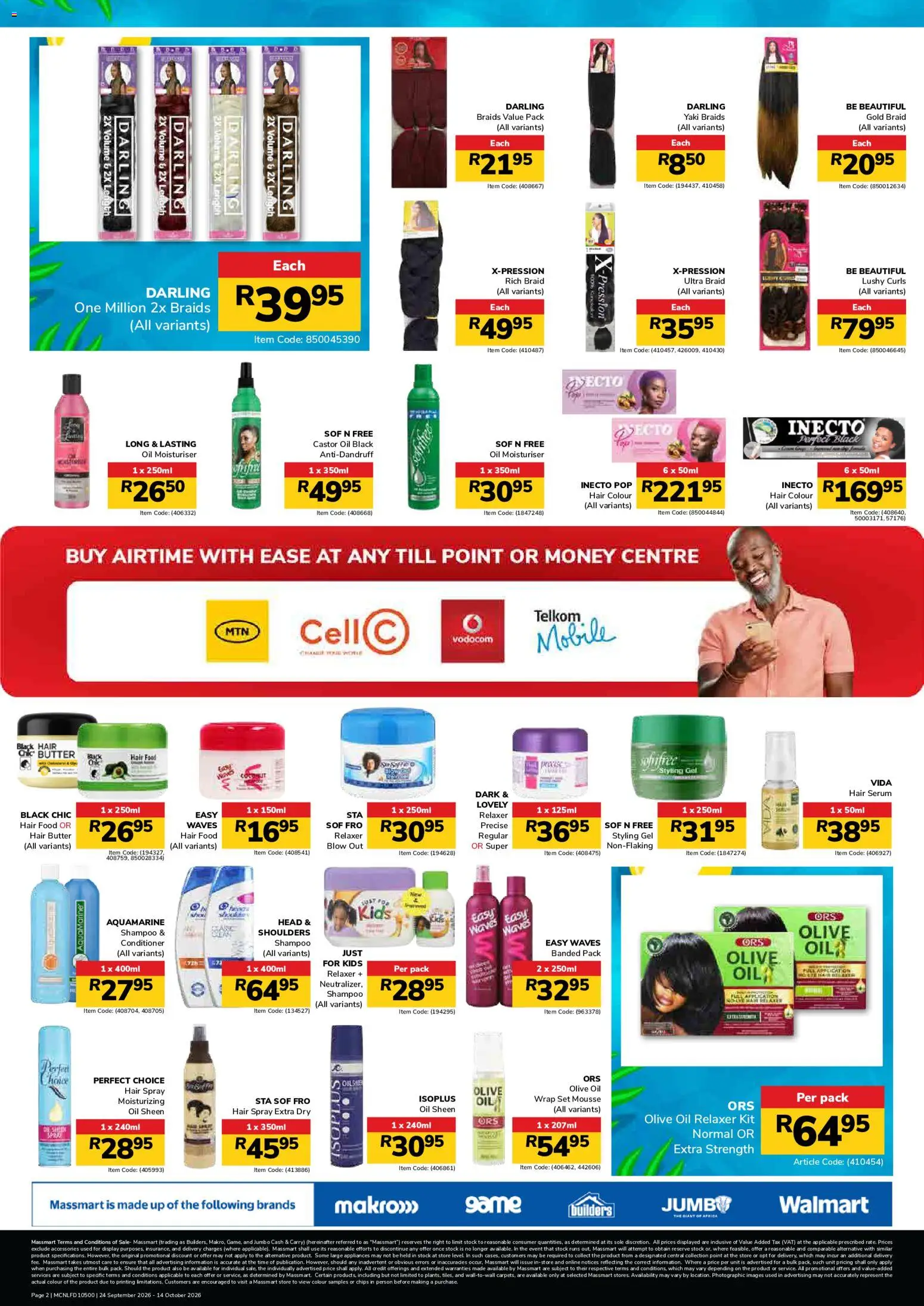 New Jumbo catalogue – valid from 29/10/2026 | Page: 2 | Products: Hair colour, Oil, Stock, Relaxer