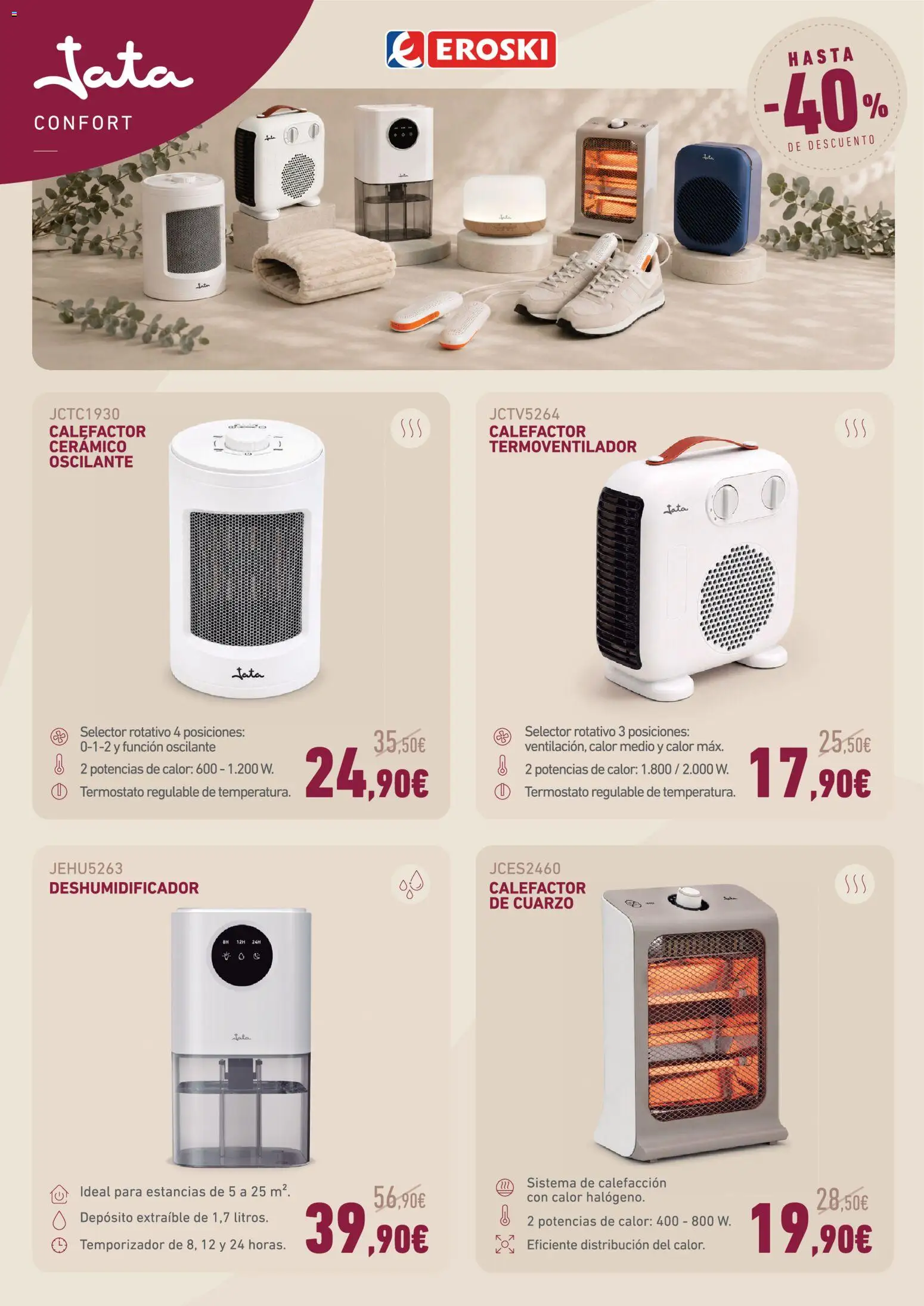 Eroski Fidelización Confort Jata │ válido desde el 29/10/2026 | Página: 1 | Productos: Deshumidificador