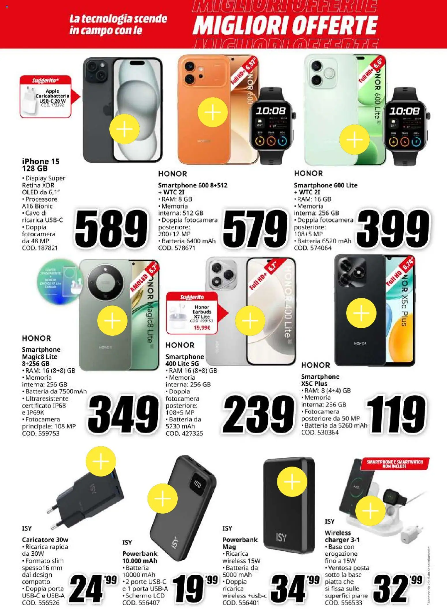 Volantino Media World del 18.05.2026 | Pagina: 24 | Prodotti: Schermo, Smartphone, Fotocamera, Batteria