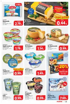 Mozzarella, meki sir - Pregled kataloga iz trgovine Plodine, vrijedi od 16.09.2026 | Stranica: 23 | Proizvodi: Protein, Polutvrdi sir, Kefir, Gouda