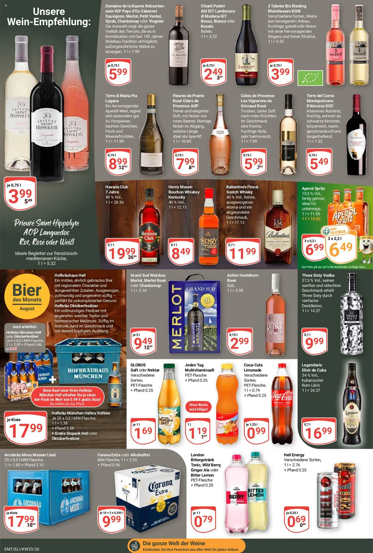 Globus Prospekt Erfurt – gültig ab 10.08.2026 | Seite: 20 | Produkte: Coca cola, Cola, Duft, Limonade