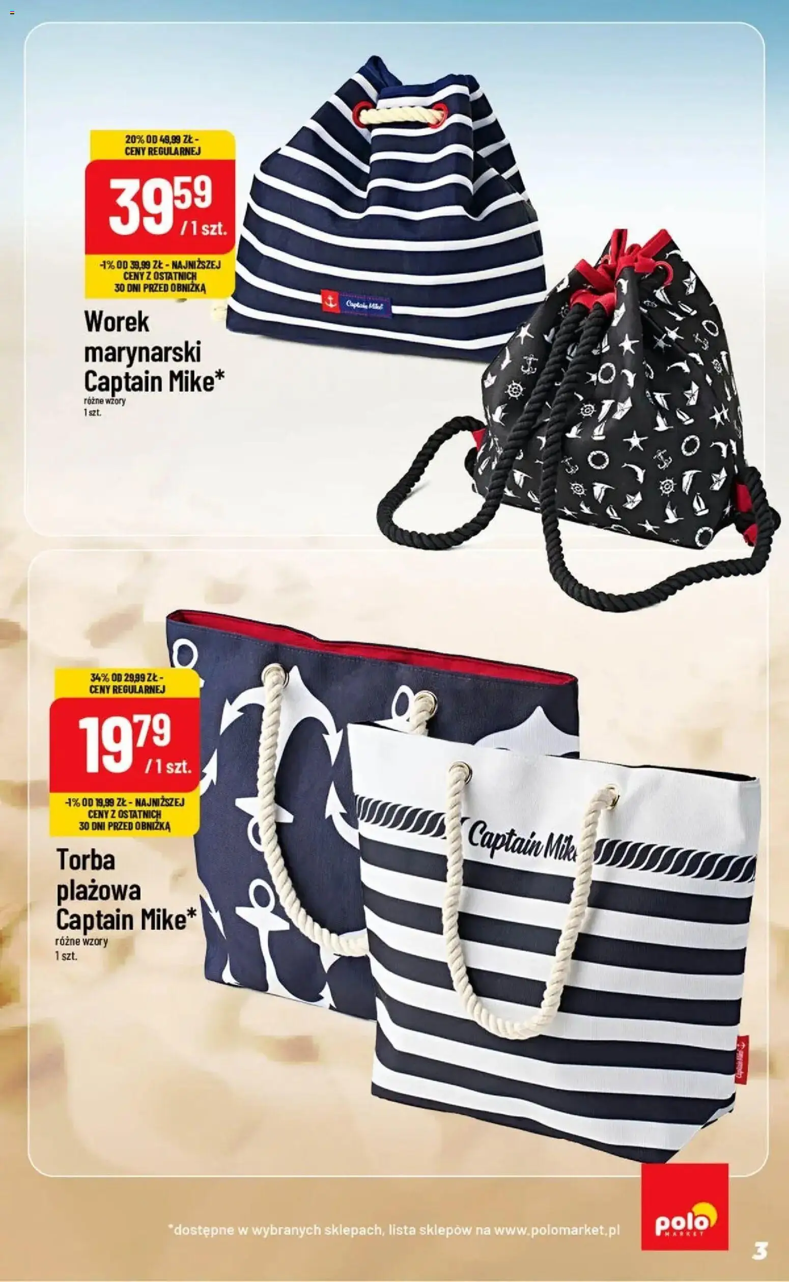 Nowa POLOmarket gazetka od jutra 05.08.2026 | Strona: 3 | Produkty: Torba, Torba plażowa