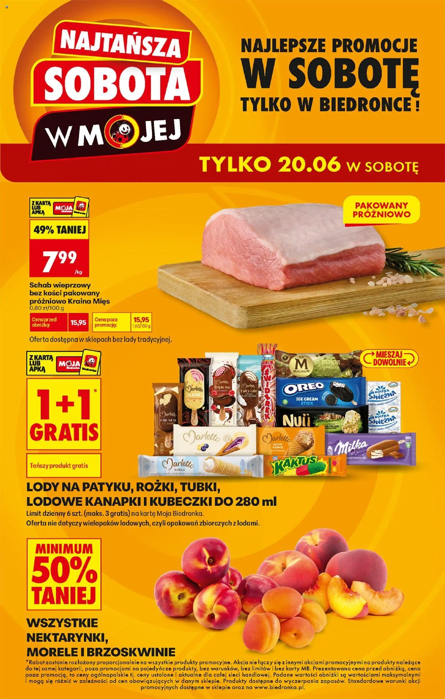 Biedronka gazetka - Najtańsza sobota od 20.06.2026 | Strona: 1