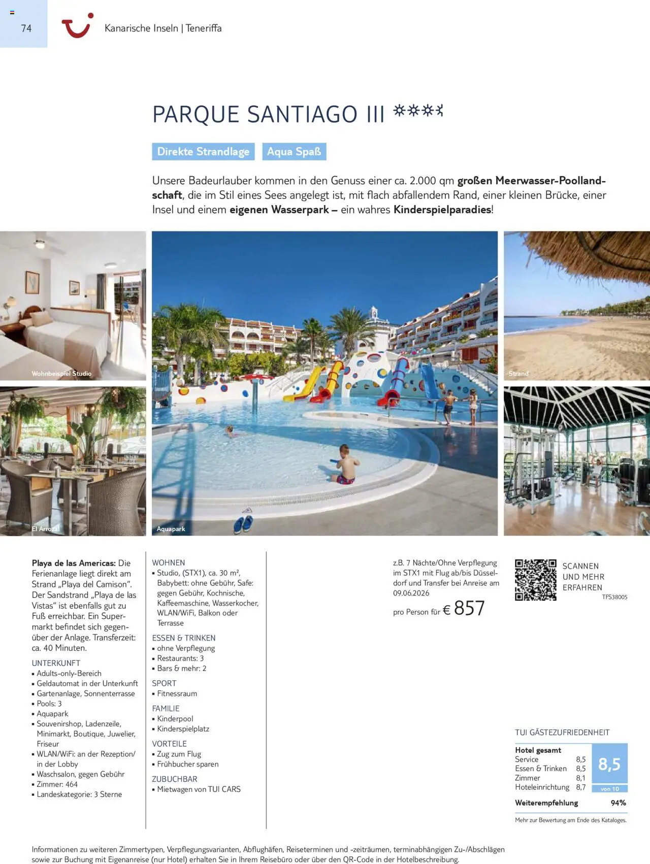 TUI Prospekt Kanaren, Kapverden & Senegal 2025/26 – gültig ab 01.11.2025 | Seite: 74 | Produkte: Babybett