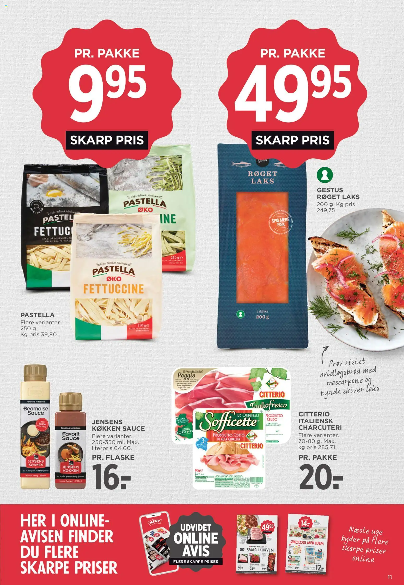 Meny tilbudsavis – gyldig fra 14/08/2026 | Side: 20 | Produkter: Fisk, Laks, Hvidløgsbrød