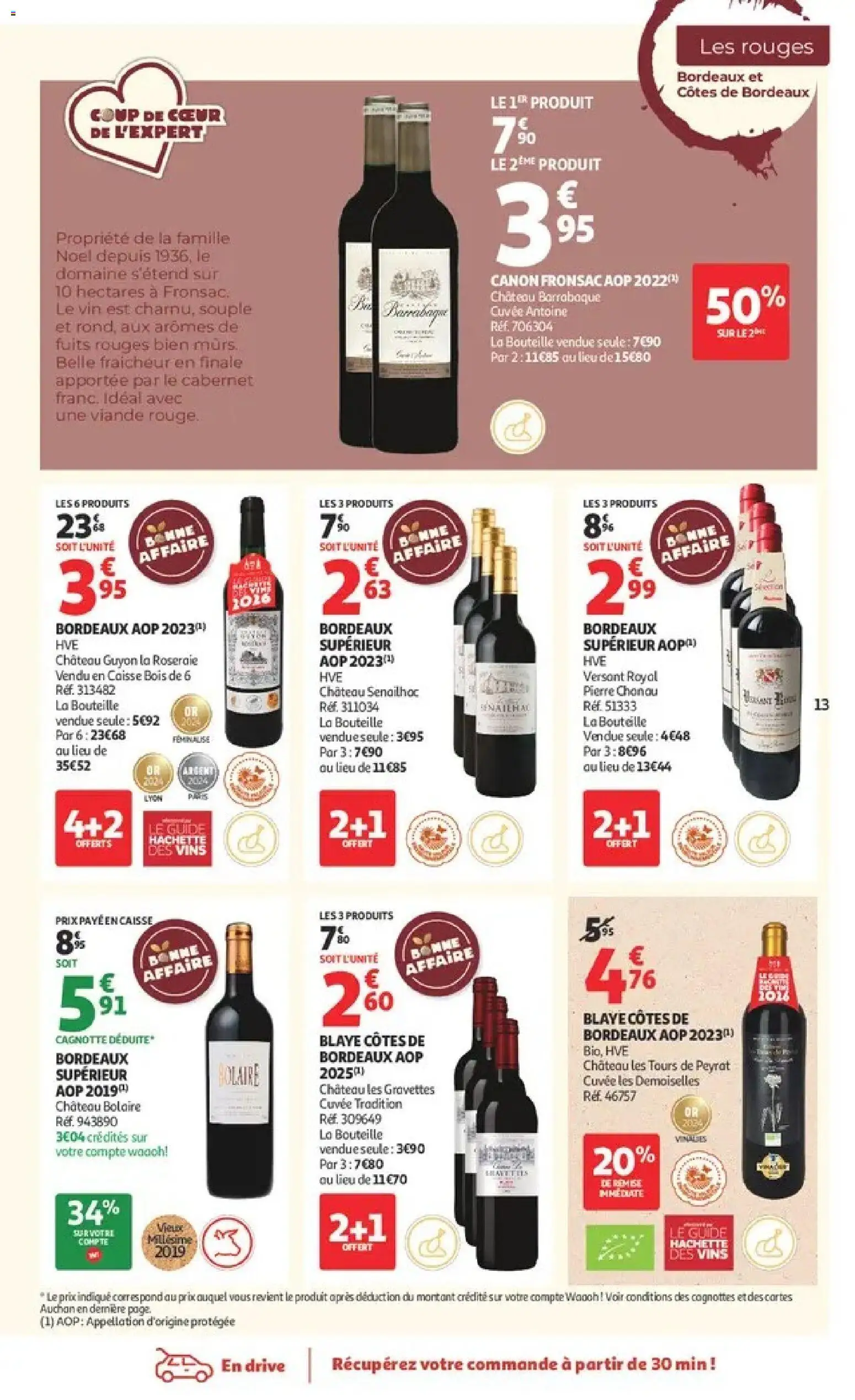 {H1} | Page: 13 | Produits: Blaye côtes de Bordeaux, Bordeaux superieur, Bordeaux superieur aop, Viande