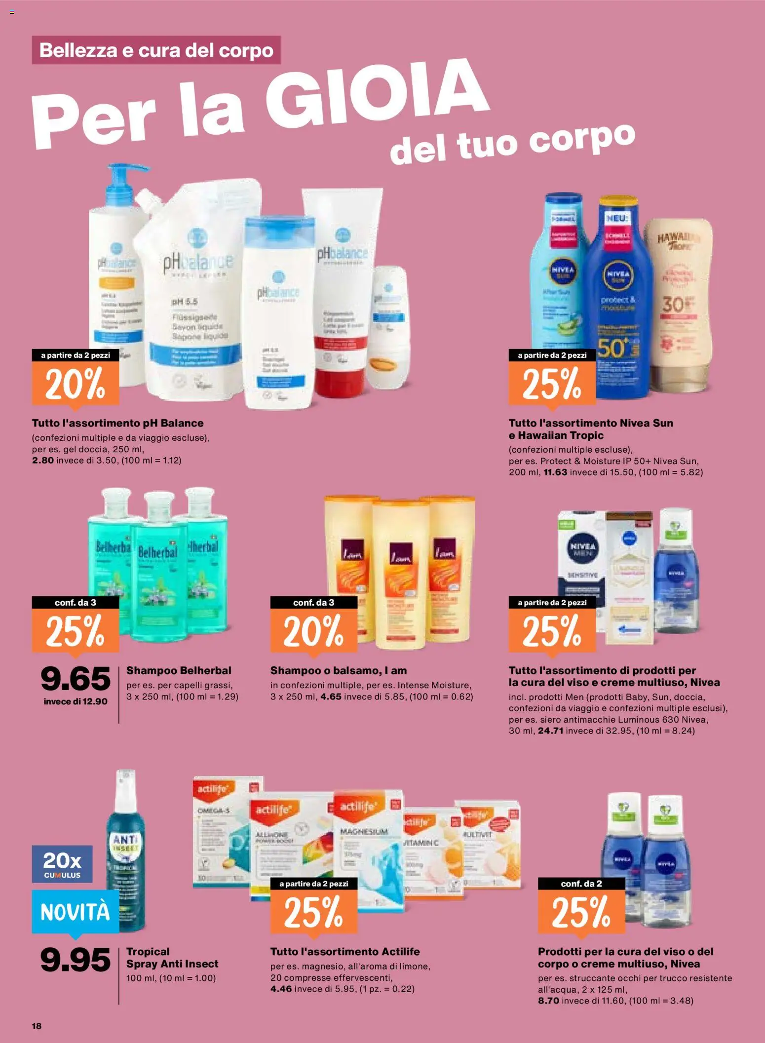 Migros aktionen IT – gültig ab 18.06.2026 | Seite: 18 | Produkte: Shampoo, Urtepotteskjuler, Creme