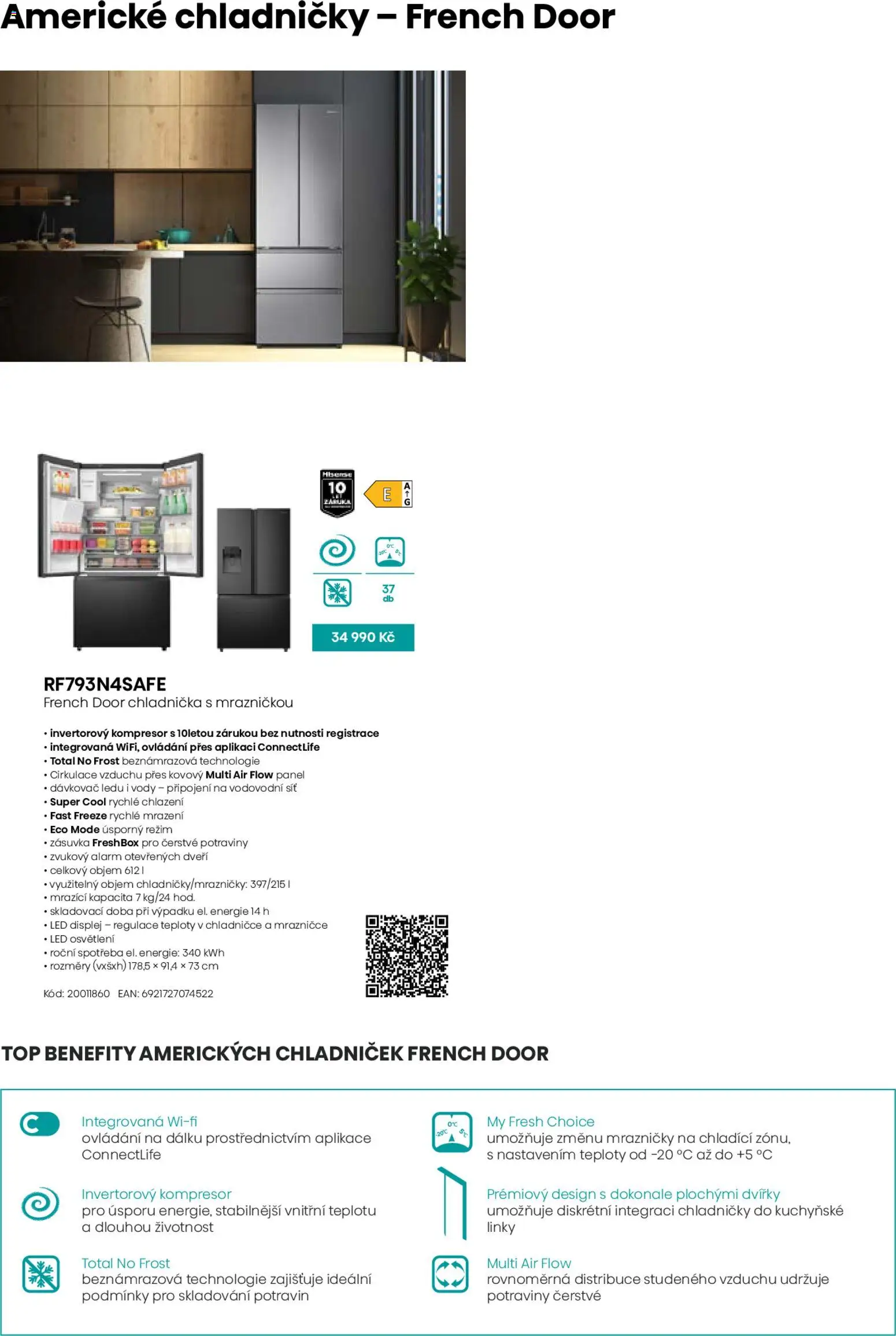 Möbelix leták - Hisense od 01.09.2025 | Strana: 16 | Produkty: Paruka, Chladnička, Zásuvka, LED