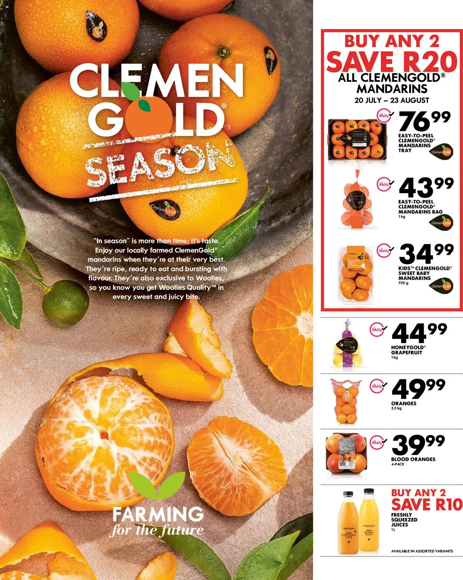 New Woolworths catalogue – valid from 20/07/2026 | Page: 3 | Products: Tray, Bag, Oranges, Grapefruit