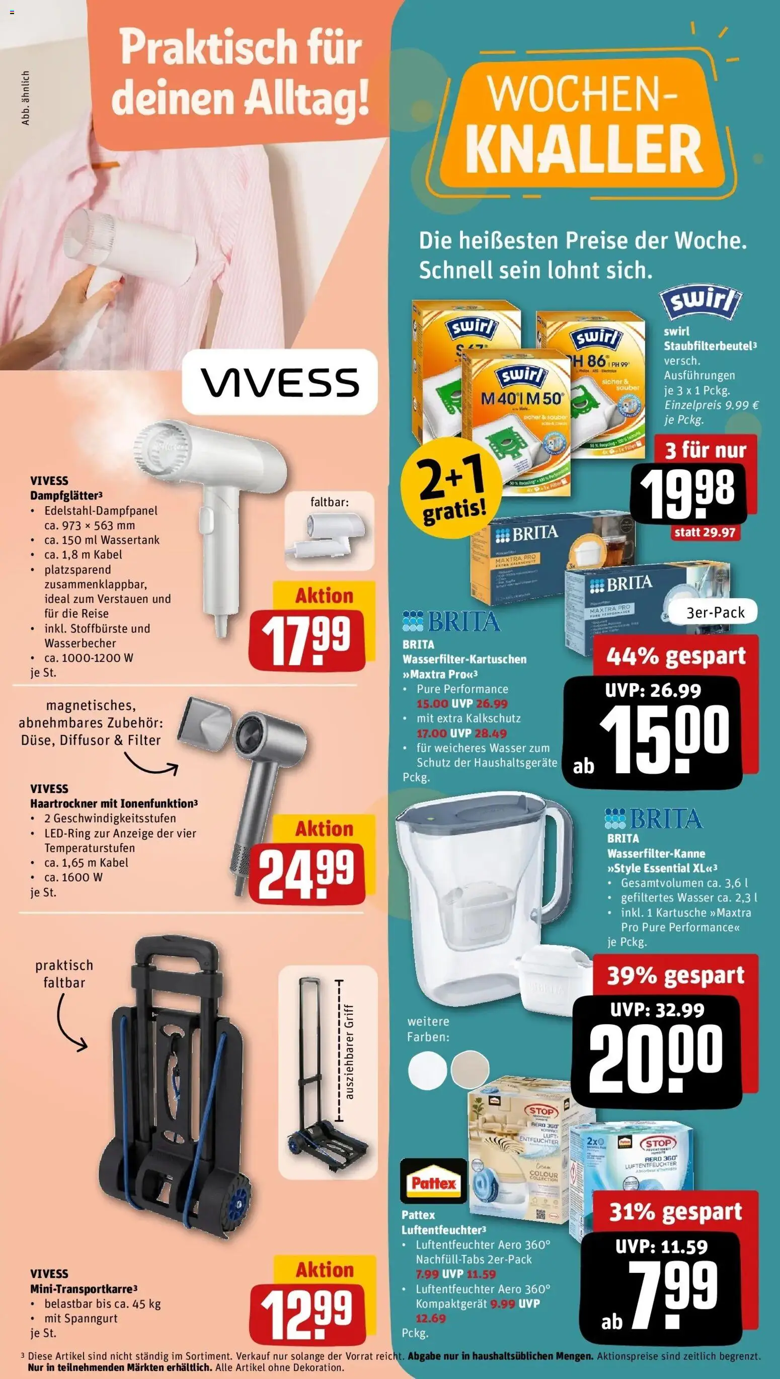REWE Prospekt ab 05.10.2026 zum Blättern » Angebote | Seite: 35 | Produkte: Kabel, Haartrockner, Wasser