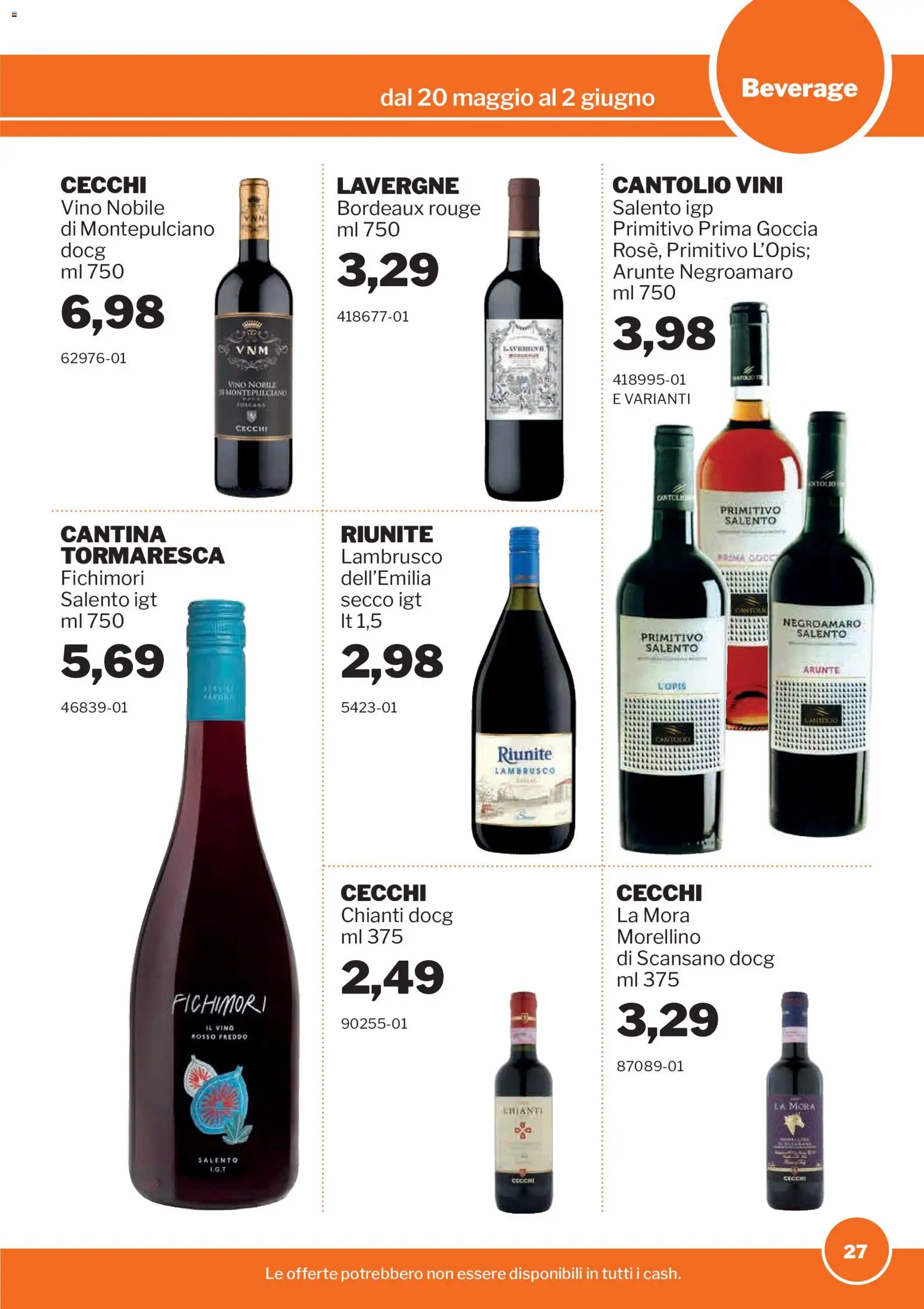 Volantino Sogegross del 20.05.2026 | Pagina: 27 | Prodotti: Vino, Vino rosso