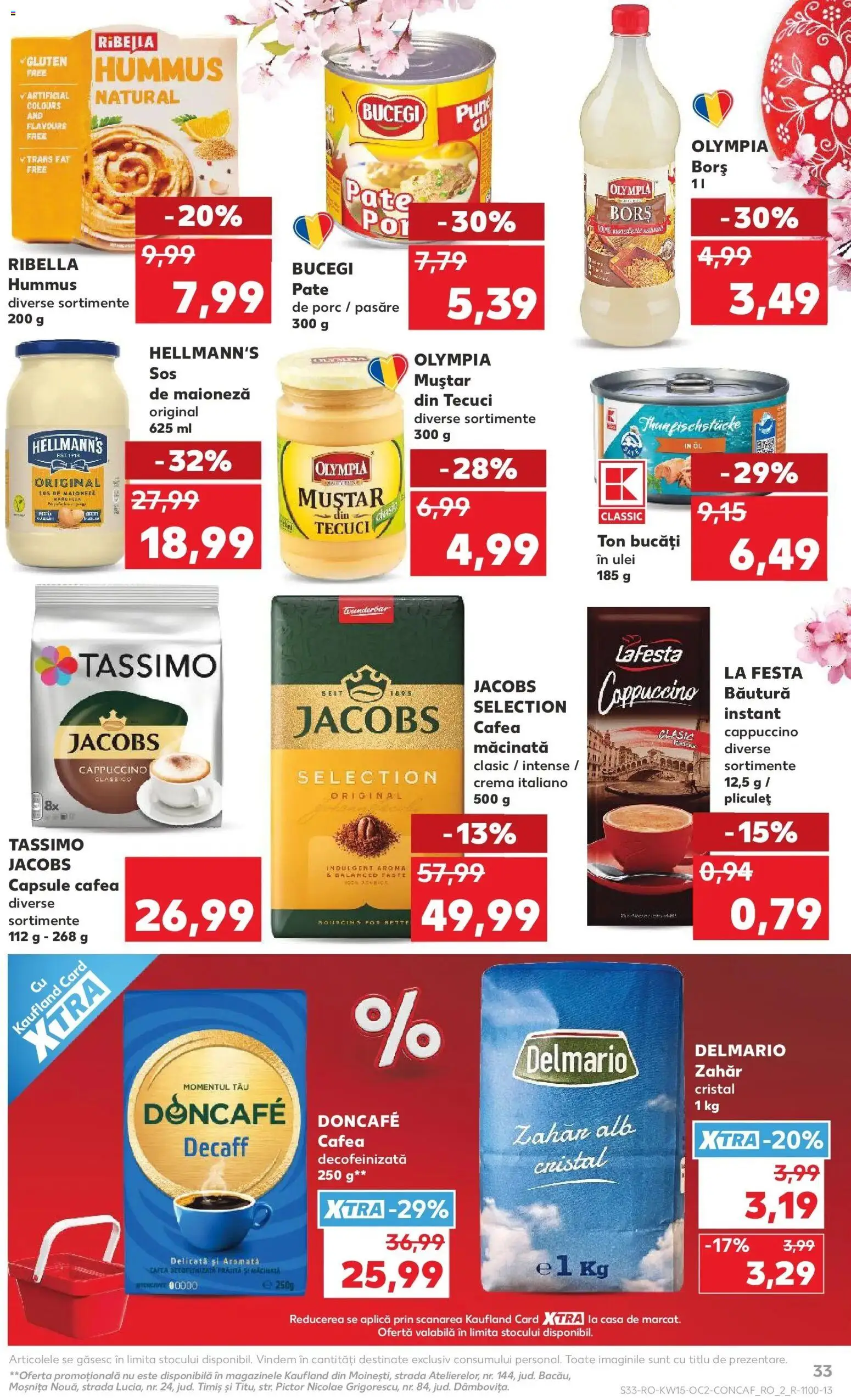 Noul catalog Kaufland – valabil de la 08.04.2026 | Pagină: 33 | Produse: Borș, Cremă, Ulei, Maioneză