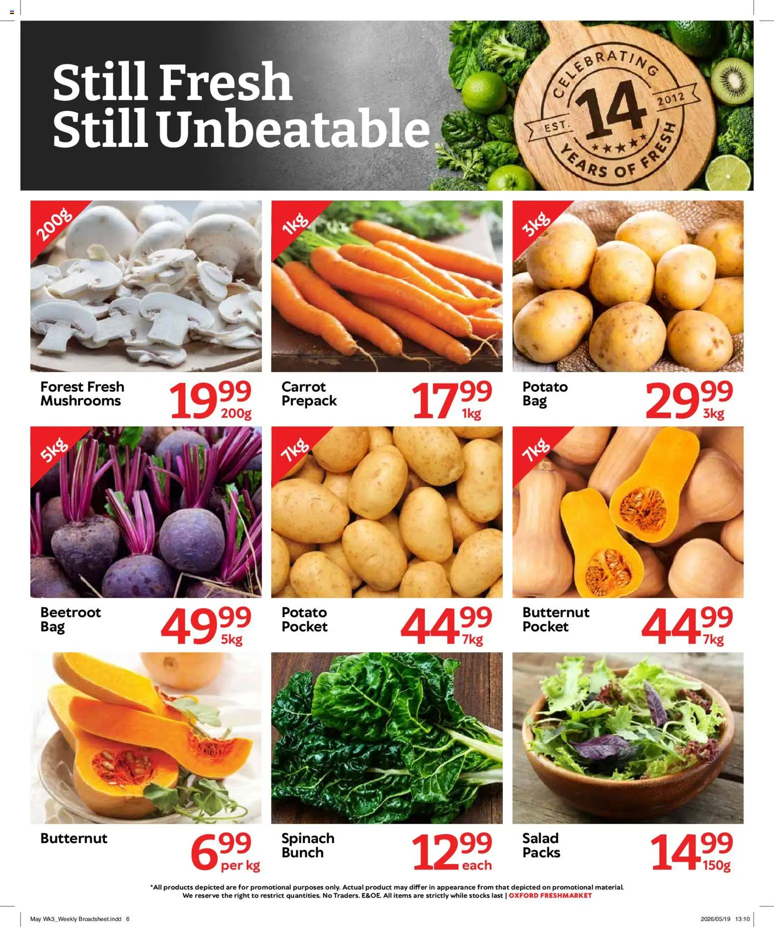 New Oxford Freshmarket catalogue – valid from 20.05.2026 | Page: 6 | Products: Mushrooms, Salad