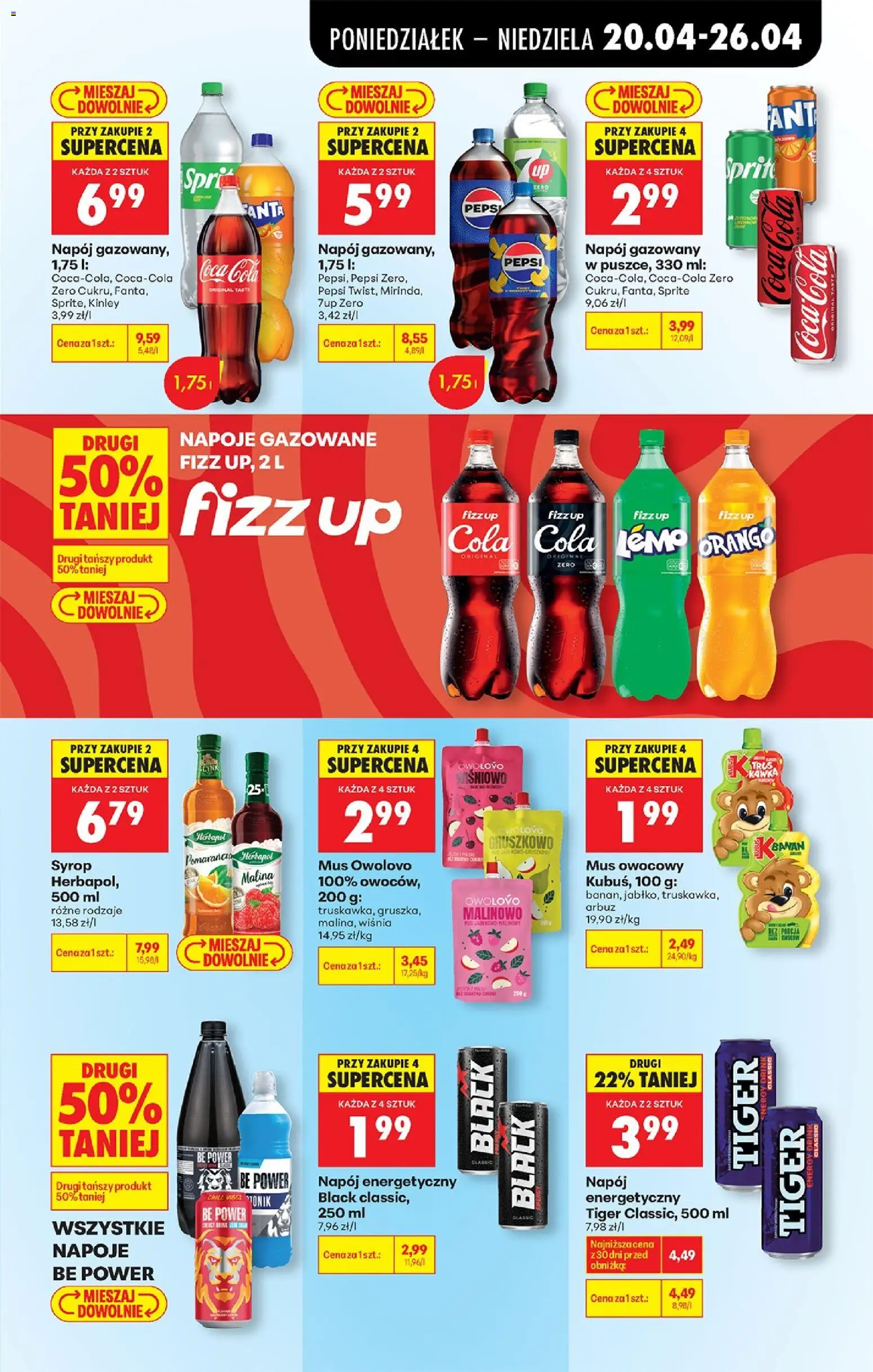 Biedronka gazetka od poniedziałku od 20.04.2026 | Strona: 87 | Produkty: Arbuz, Malina, Napoje, Coca cola