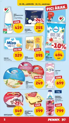 SAN FABIO MOZZARELLA, 2-féle, 125 g, 2040 Ft/kg - amely érvényes a következő dátumtól: 2026.10.08. | Oldal: 3