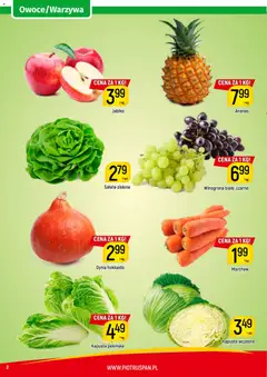 Pogląd oferty "Piotruś Pan gazetka" - ważna od 24.09.2026 | Strona: 2 | Produkty: Winogrona, Kapusta pekińska, Dynia Hokkaido, Ananas