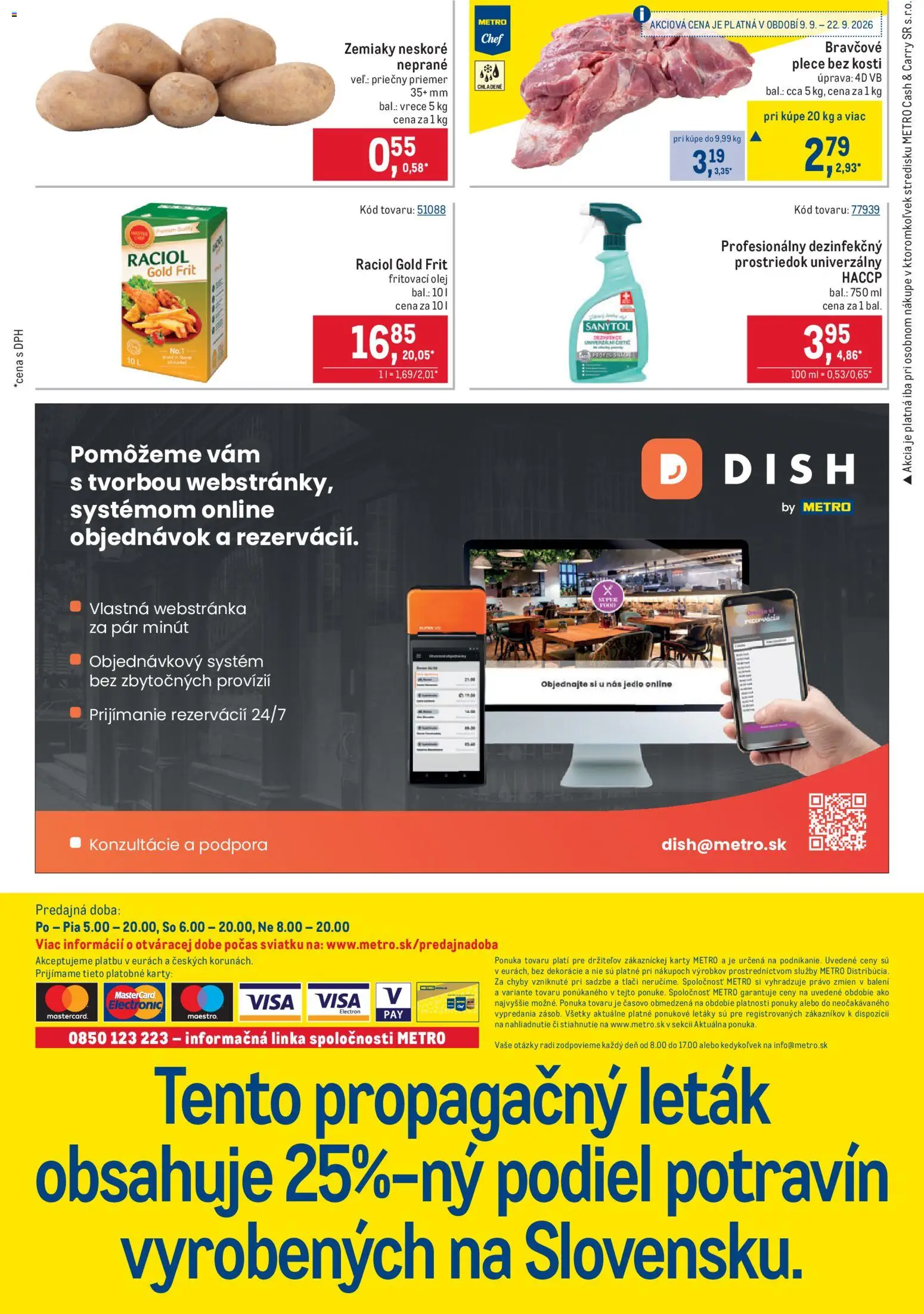 Nové Metro akcie – leták je platný od 09.09.2026 | Strana: 32 | Produkty: Olej, Sanytol, Fritovací olej, Zemiaky