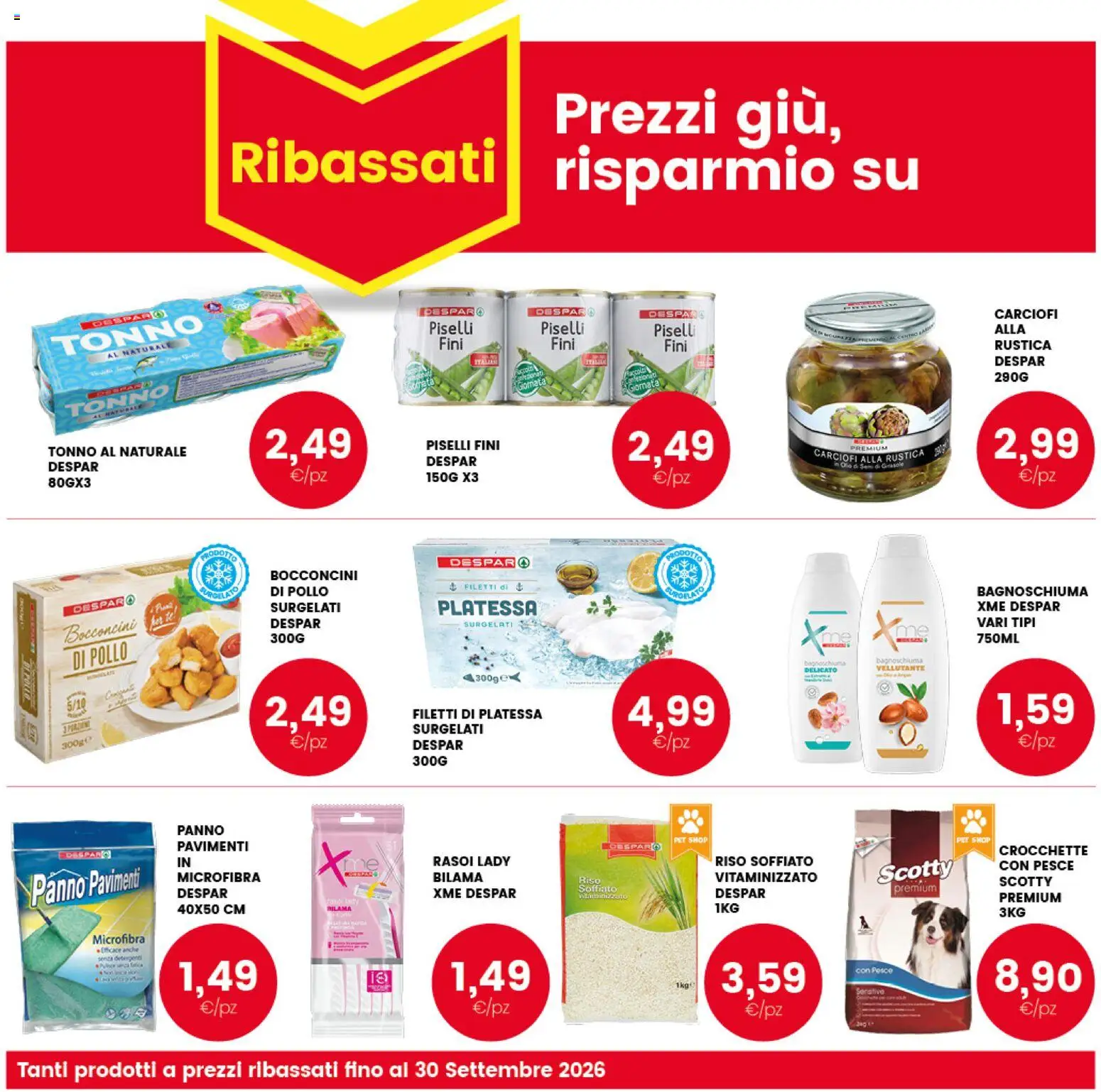 Volantino Interspar del 21/09/2026 | Pagina: 32 | Prodotti: Bagnoschiuma, Pollo, Riso, Crocchette