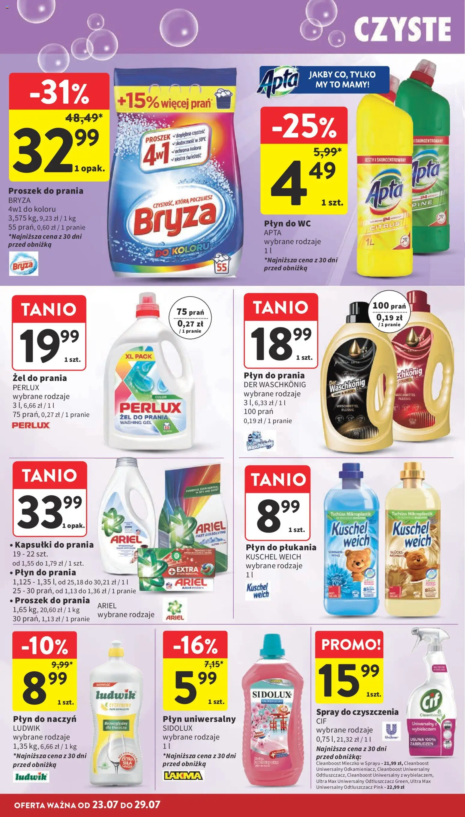 Intermarche gazetka od 23.07.2026 | Strona: 34 | Produkty: Ariel, Kapsułki do prania, Proszek do prania